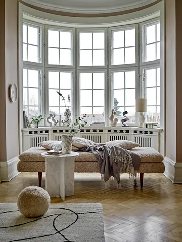 Cuscino Betsy in lana di pecora Ø30 cm - Bianco - Bloomingville