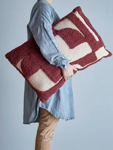 Cuscino Olica 60x40 cm - Rosso - Bloomingville