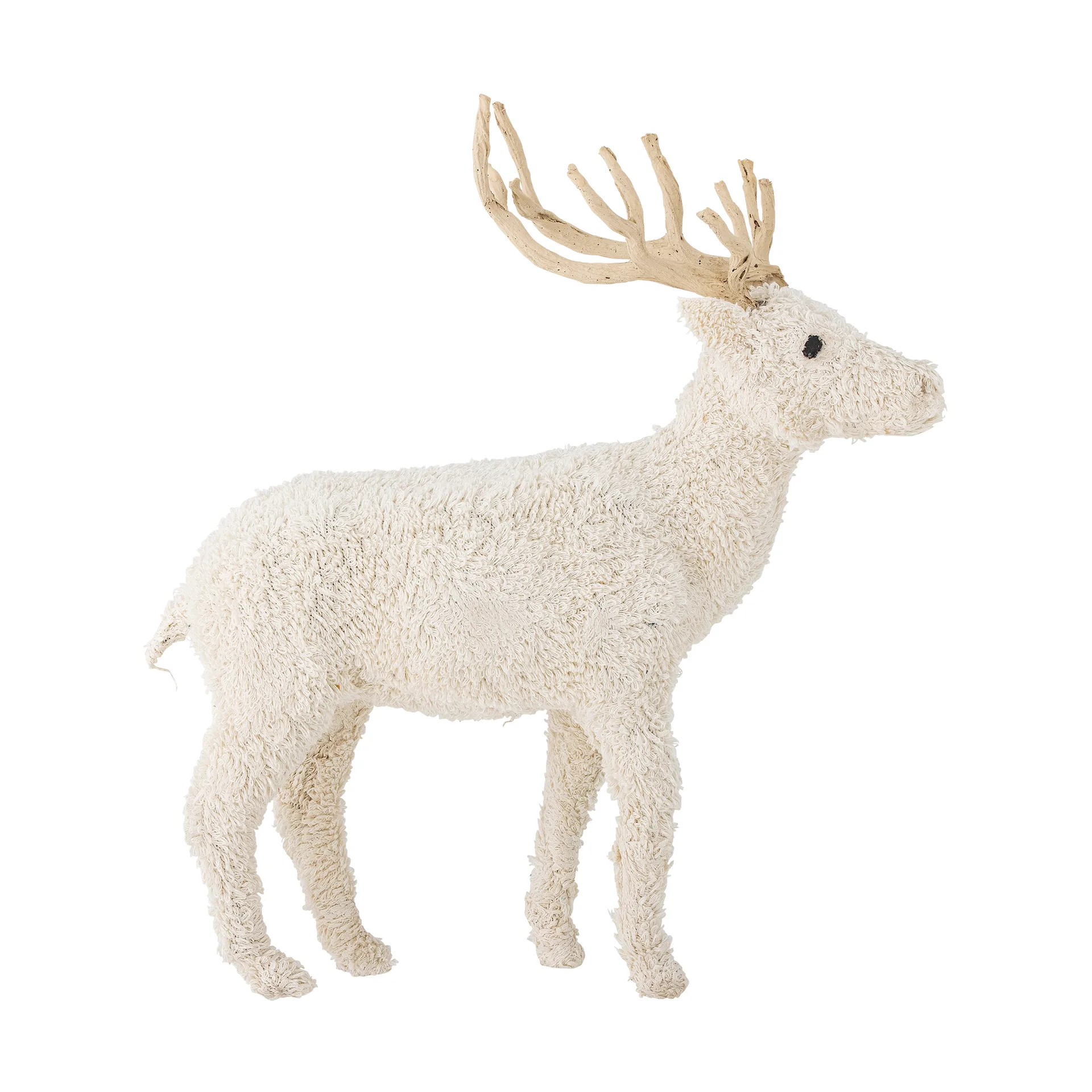 Decorazione cervo Elmo 20 cm, Bianco Bloomingville