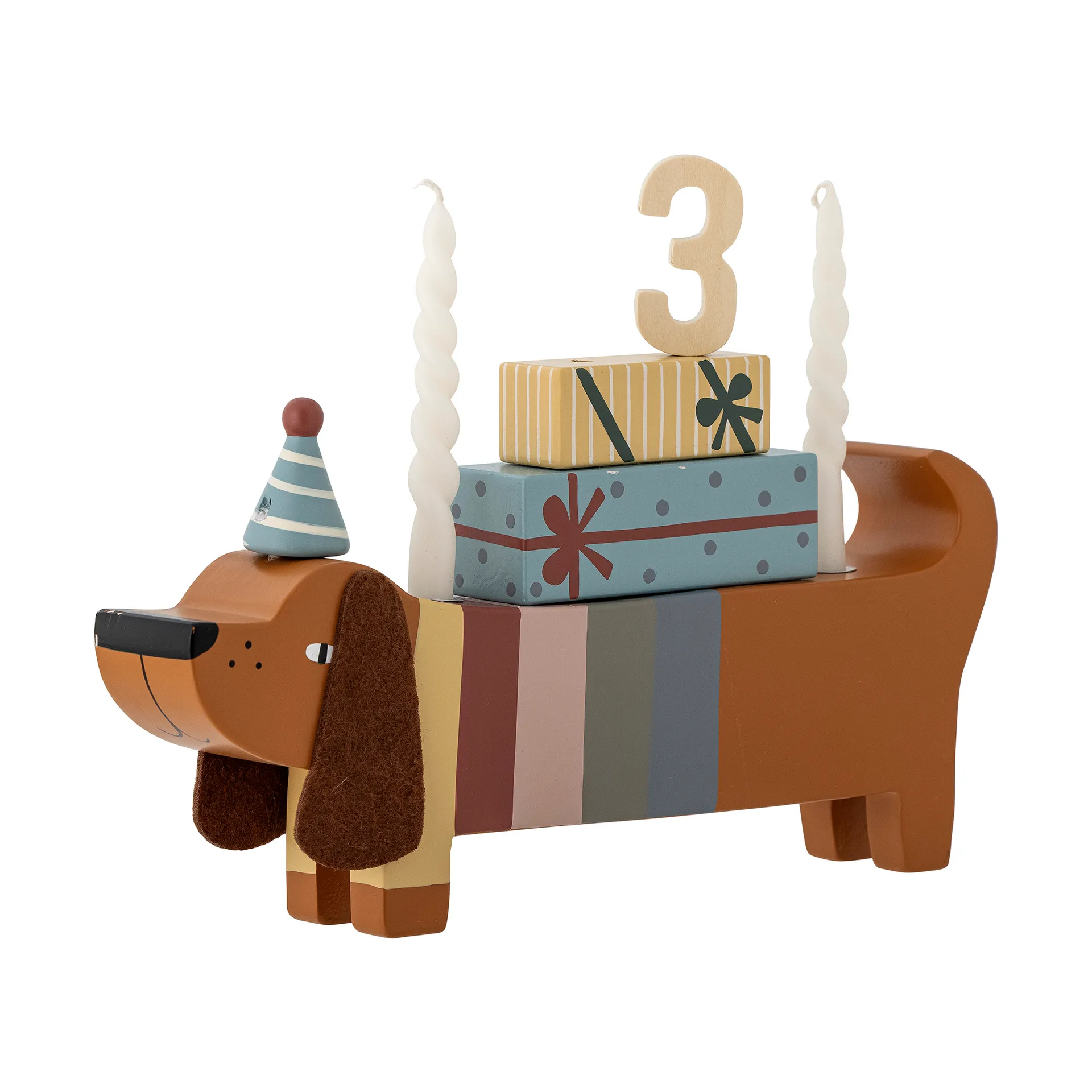 Decorazione Charlie Birthday 28 cm, Brown-multi Bloomingville