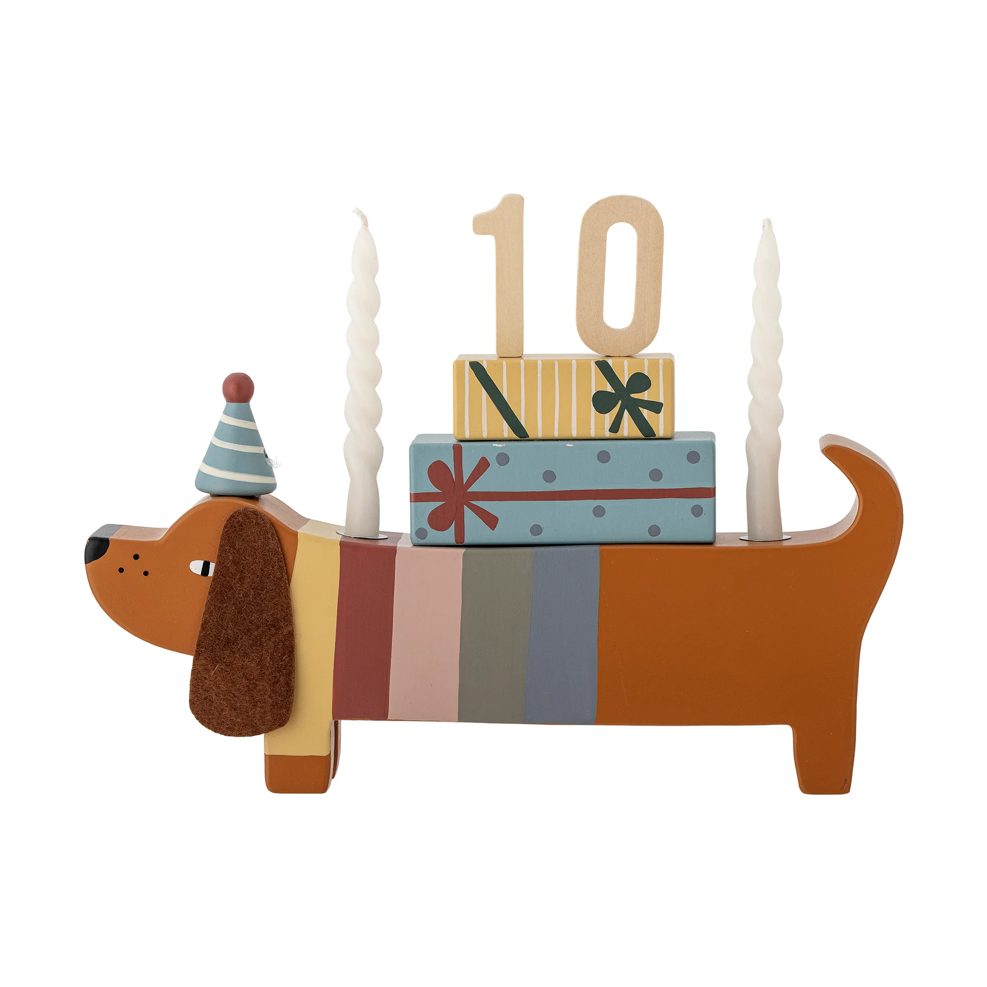 Decorazione Charlie Birthday 28 cm, Brown-multi Bloomingville