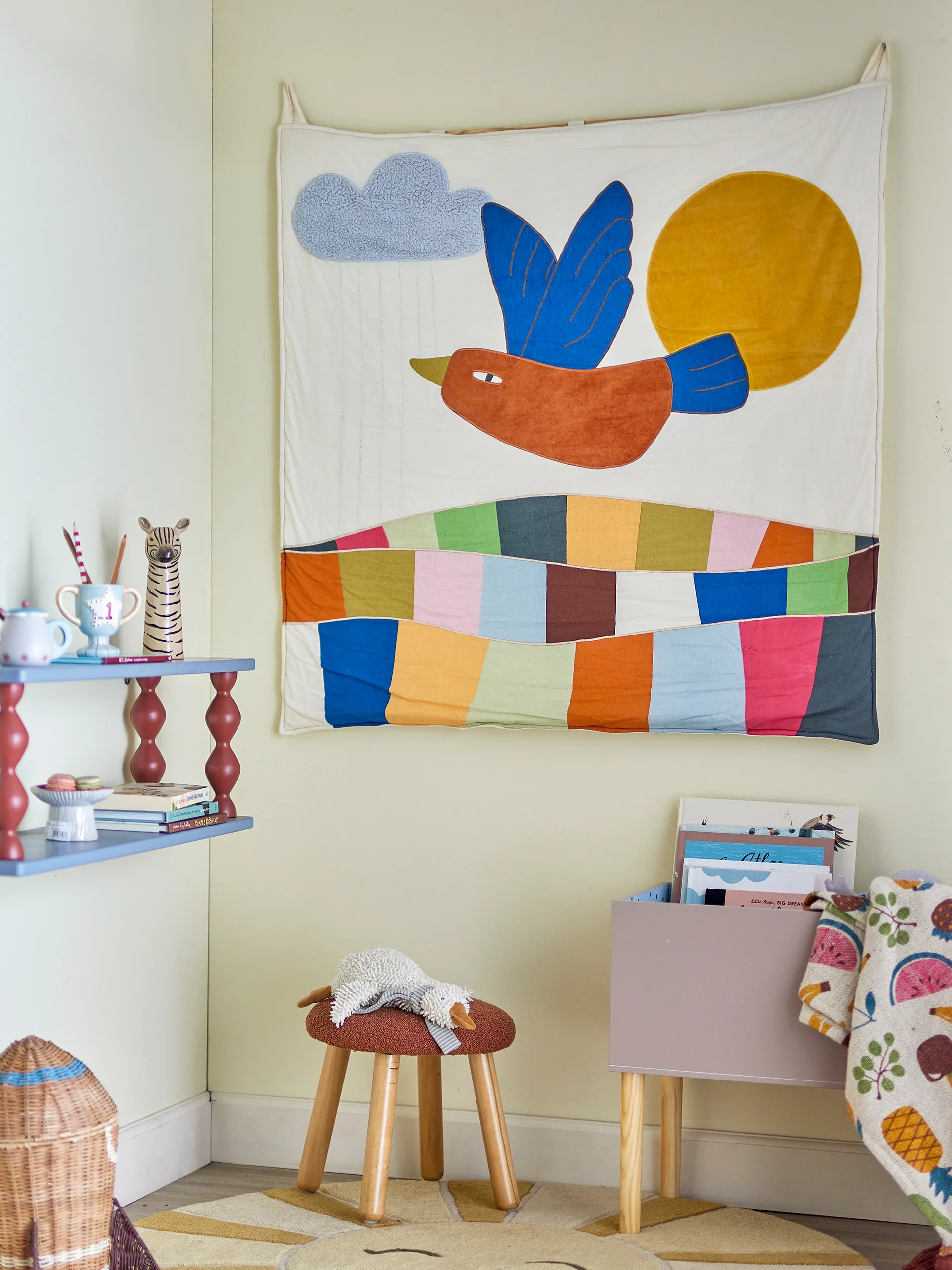 Decorazione da parete Colorine cotone 101x101 cm, Natur Bloomingville