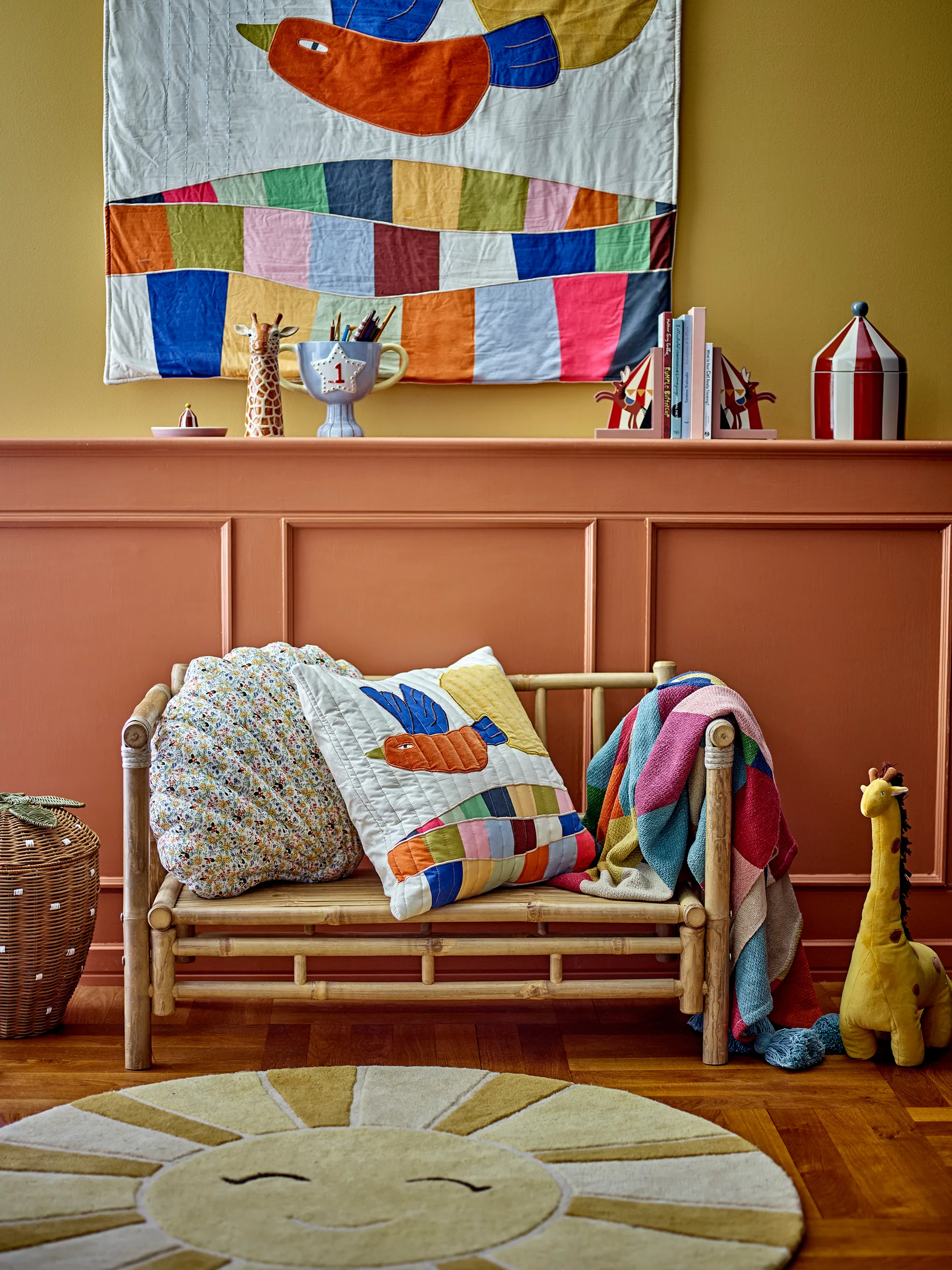 Decorazione da parete Colorine cotone 101x101 cm, Natur Bloomingville