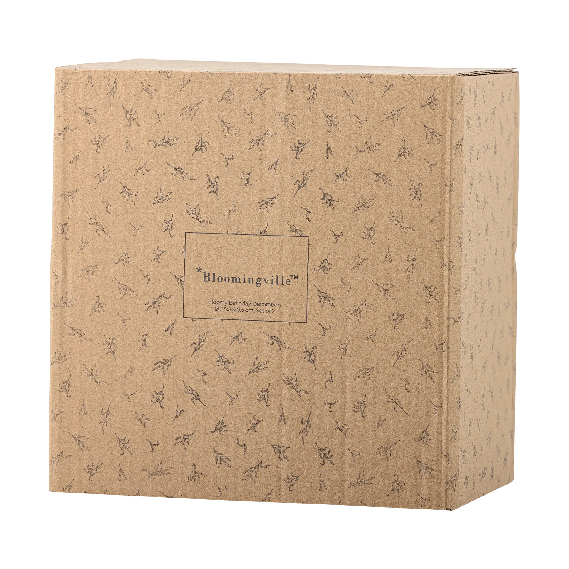 Decorazione di compleanno Hooray 2 pezzi, Rosso Bloomingville