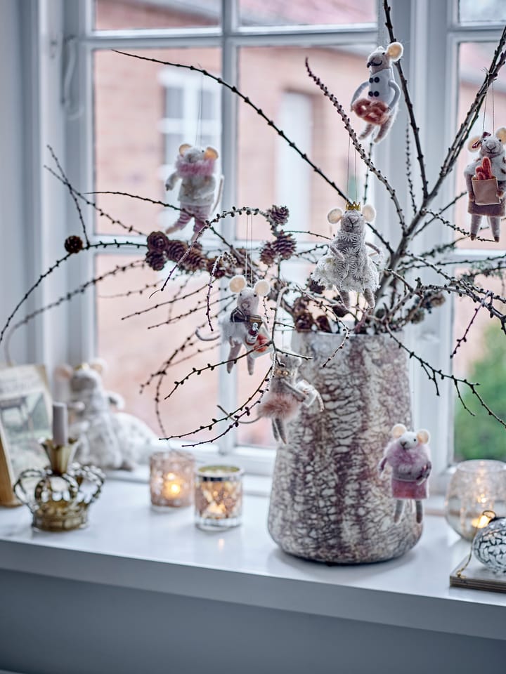 Decorazione natalizia Peo in lana, 2 pezzi, Marrone Bloomingville
