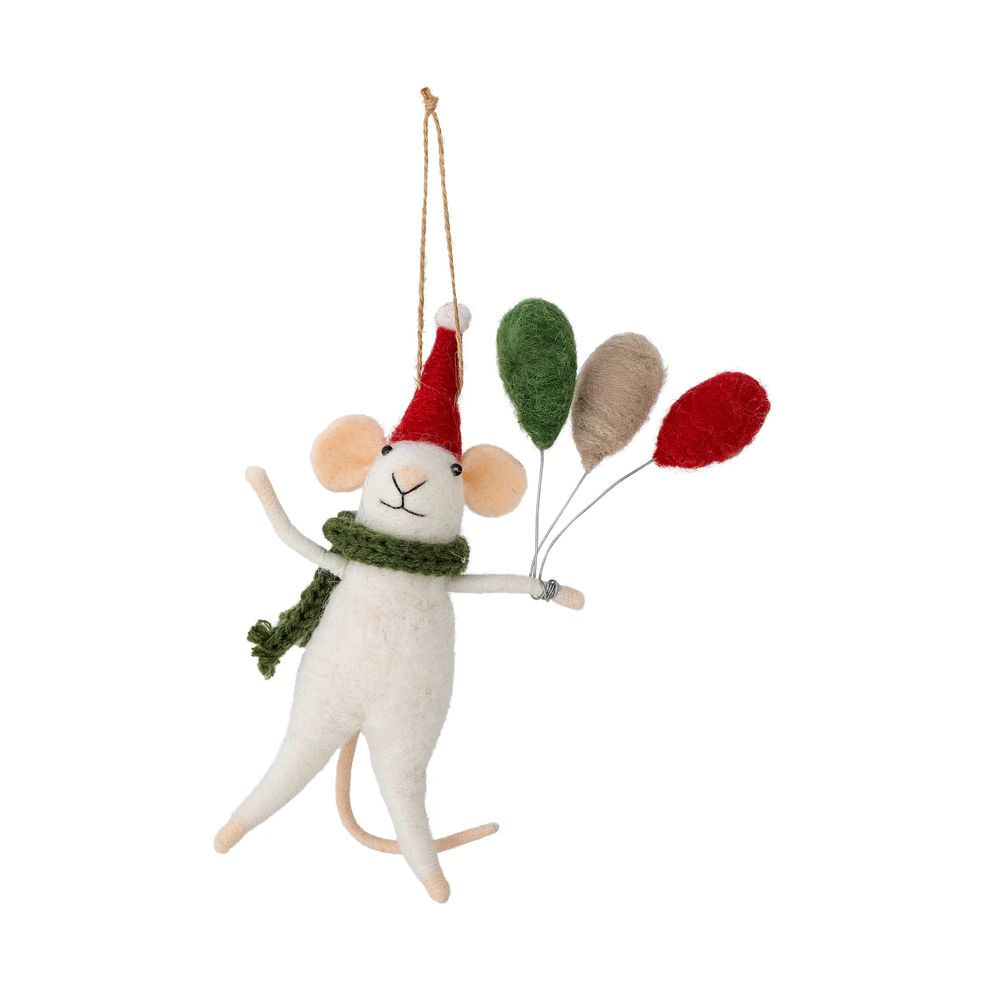 Decorazione per albero di Natale in lana Peo, Bianco Bloomingville