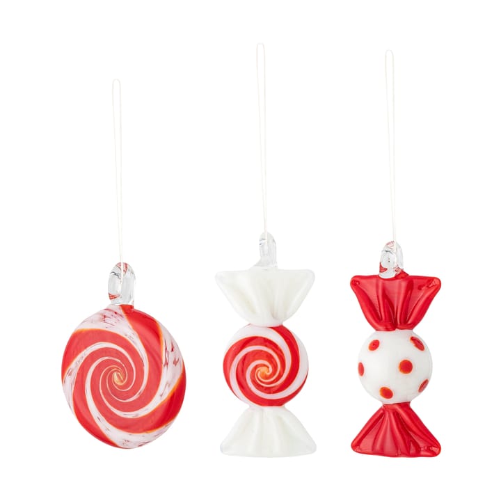Decorazioni pendenti Festive 3 pezzi - Rosso - Bloomingville