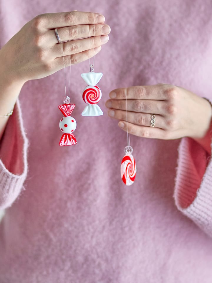 Decorazioni pendenti Festive 3 pezzi, Rosso Bloomingville