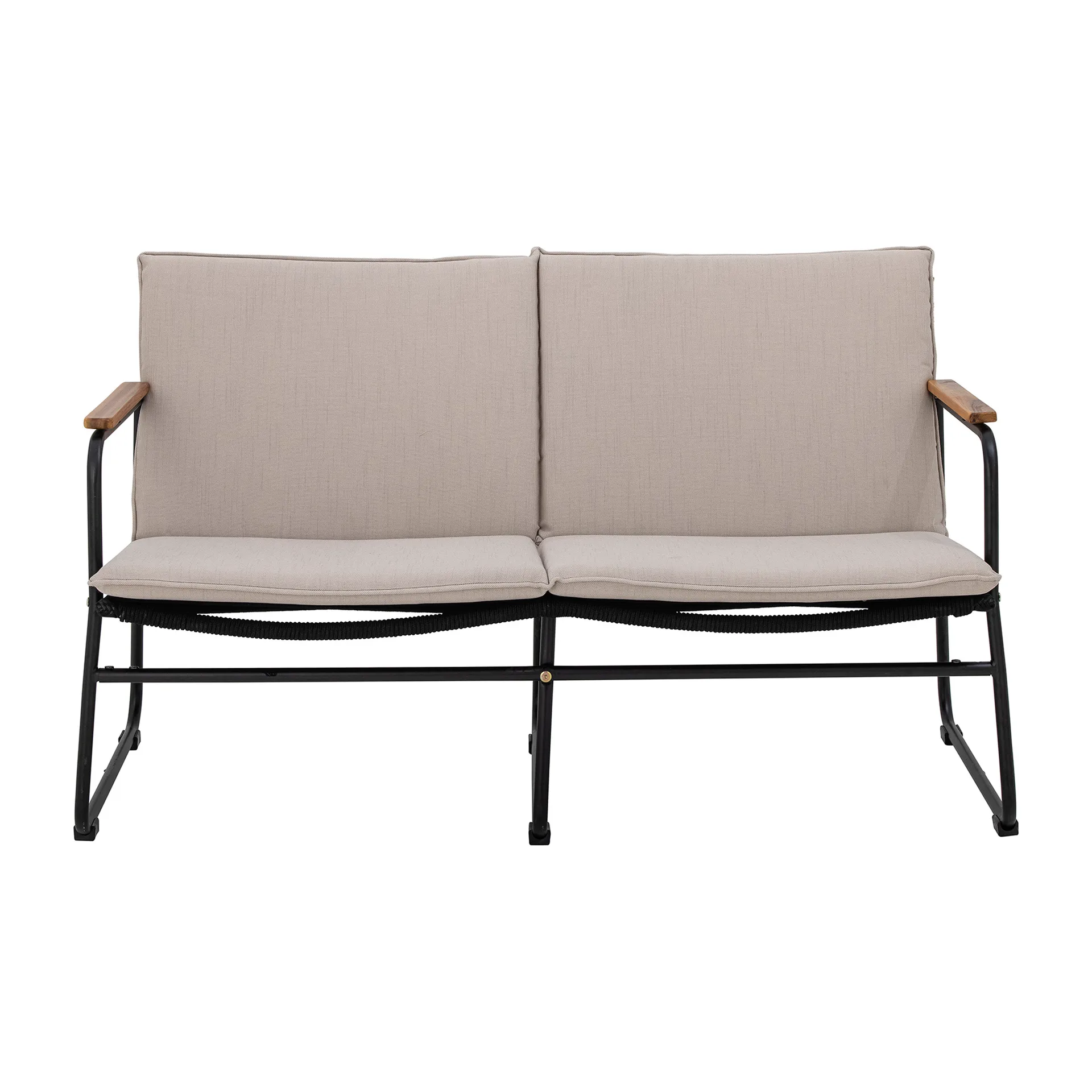 Divano Hampton 127x71x76 cm, Nero-beige Bloomingville