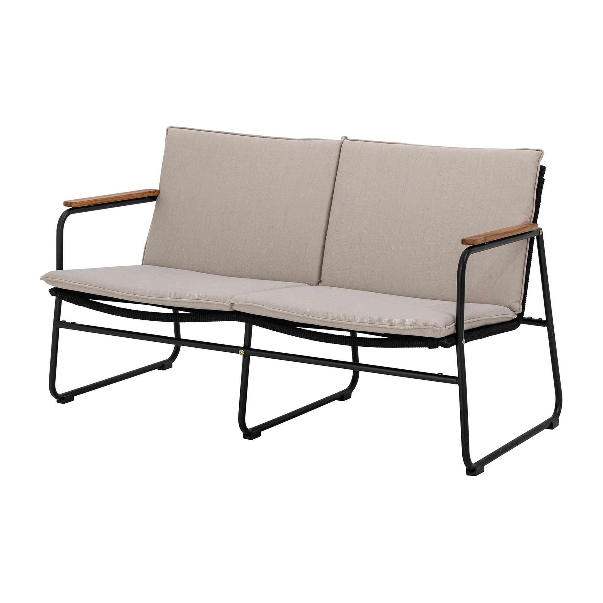 Divano Hampton 127x71x76 cm, Nero-beige Bloomingville
