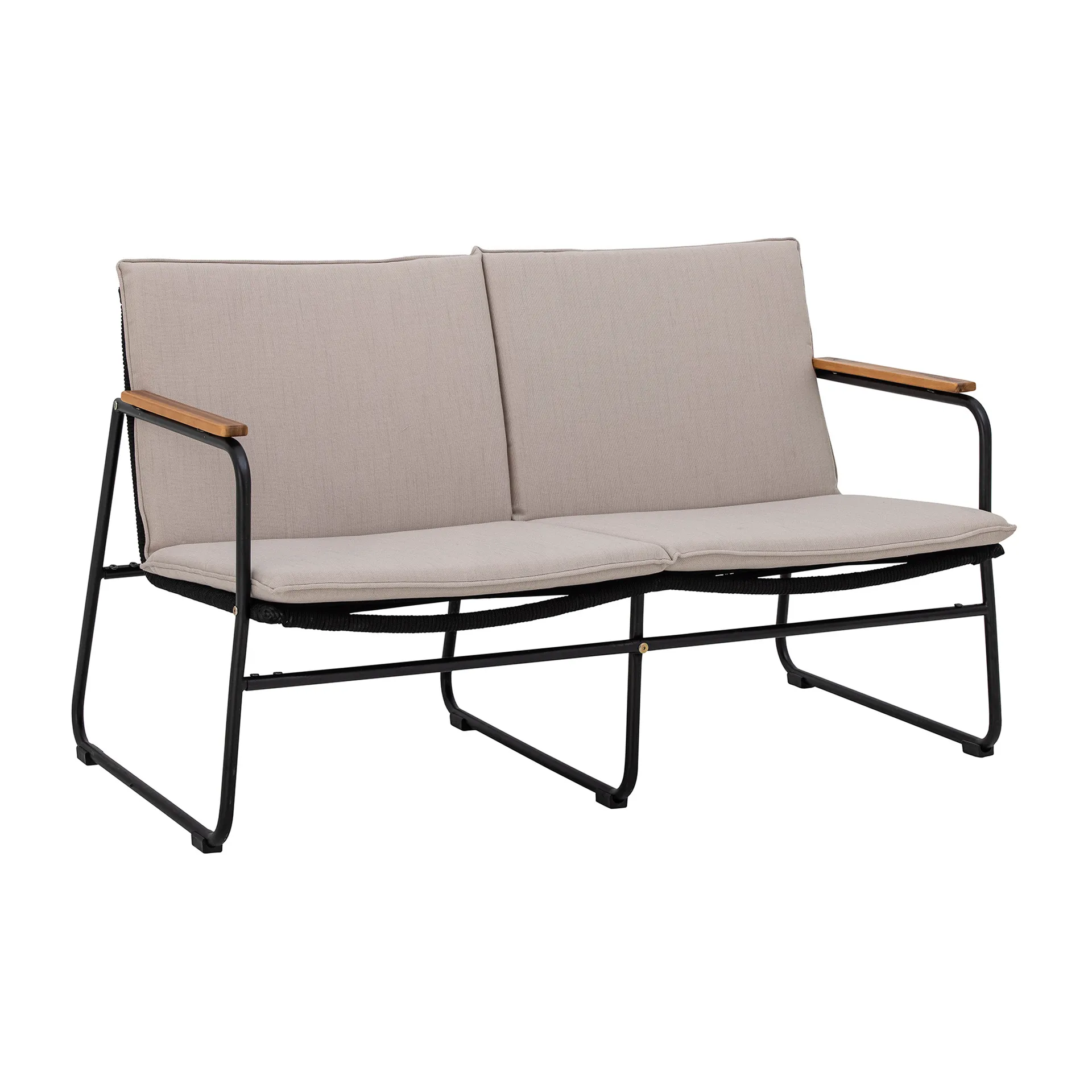 Divano Hampton 127x71x76 cm, Nero-beige Bloomingville