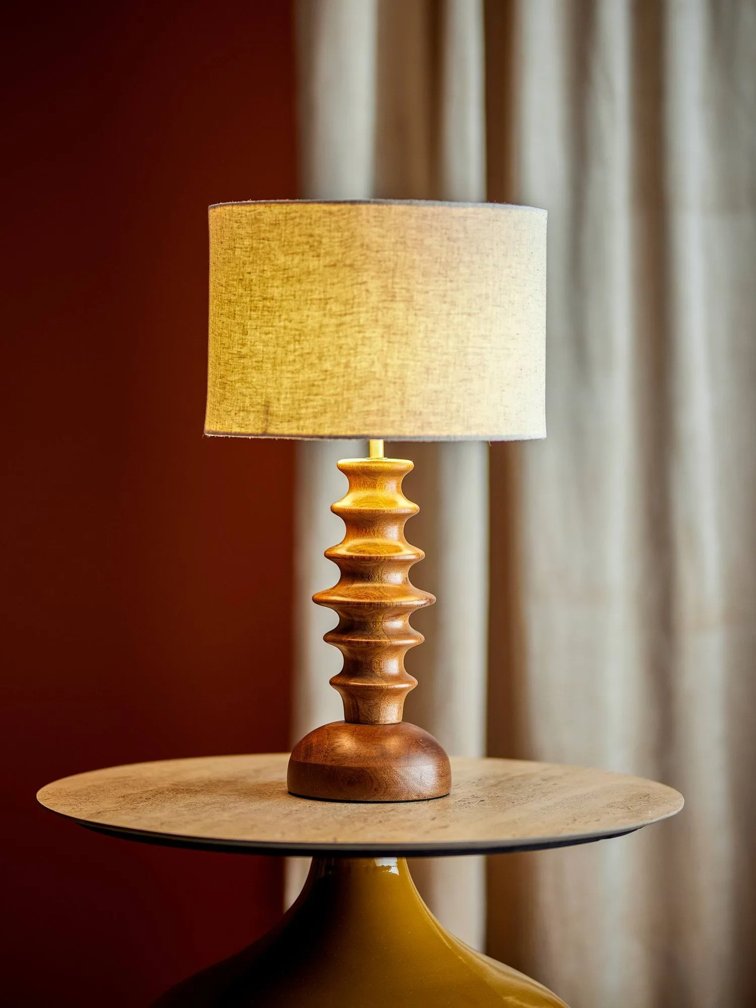 Elinora lampada da tavolo, Marrone, Ø30 cm Bloomingville