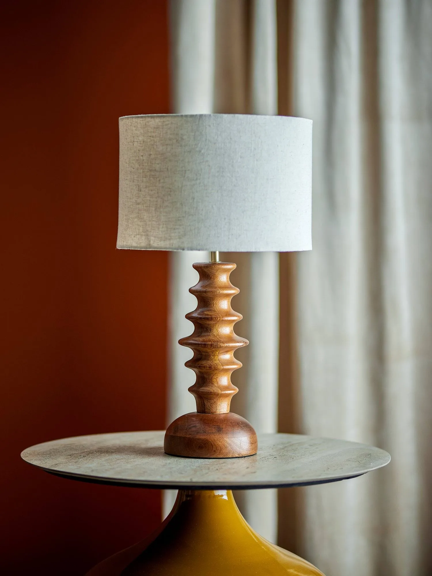 Elinora lampada da tavolo, Marrone, Ø30 cm Bloomingville