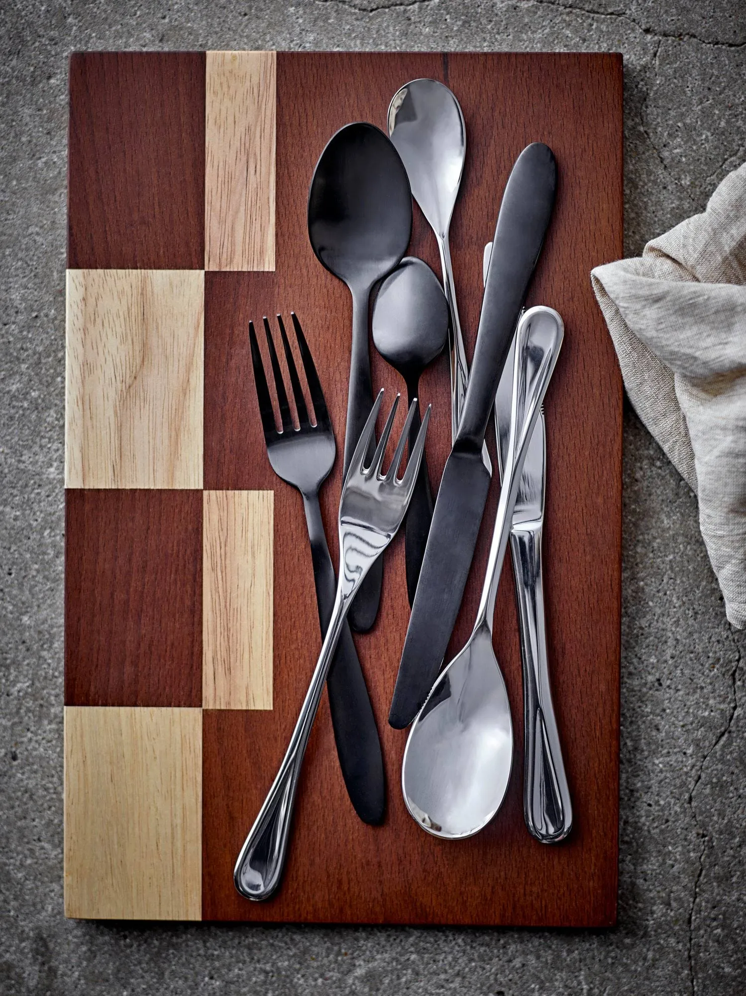 Elvera posate, Acciaio inox, 16 pezzi Bloomingville