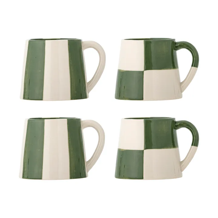 Floki tazza - Green, 4 pezzi - Bloomingville
