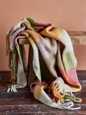 Hamisha plaid - Multicolore, a quadri, 152x127 cm - Bloomingville
