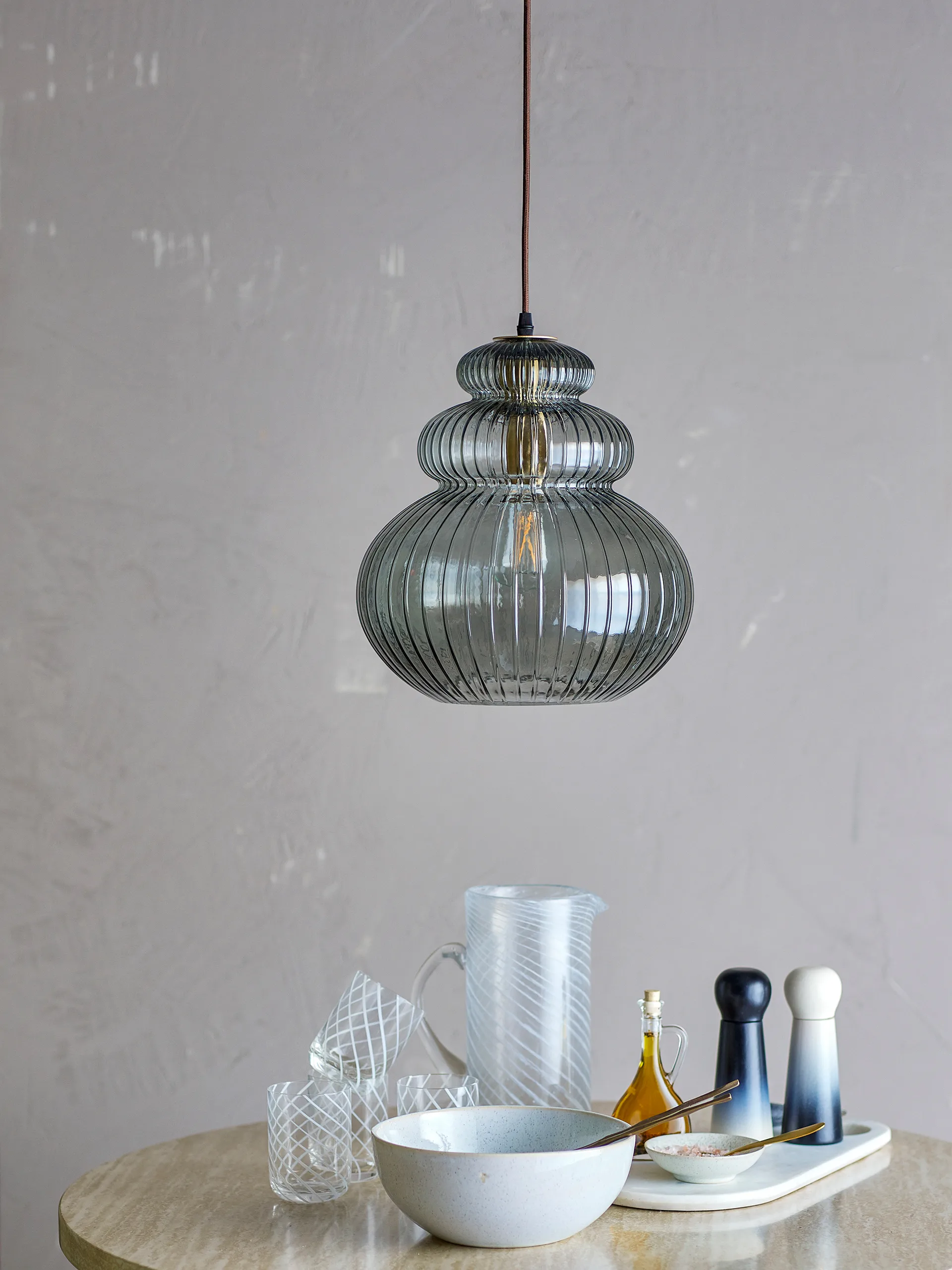 Lampada a sospensione Sybia Ø31,5 cm, Grigio Bloomingville