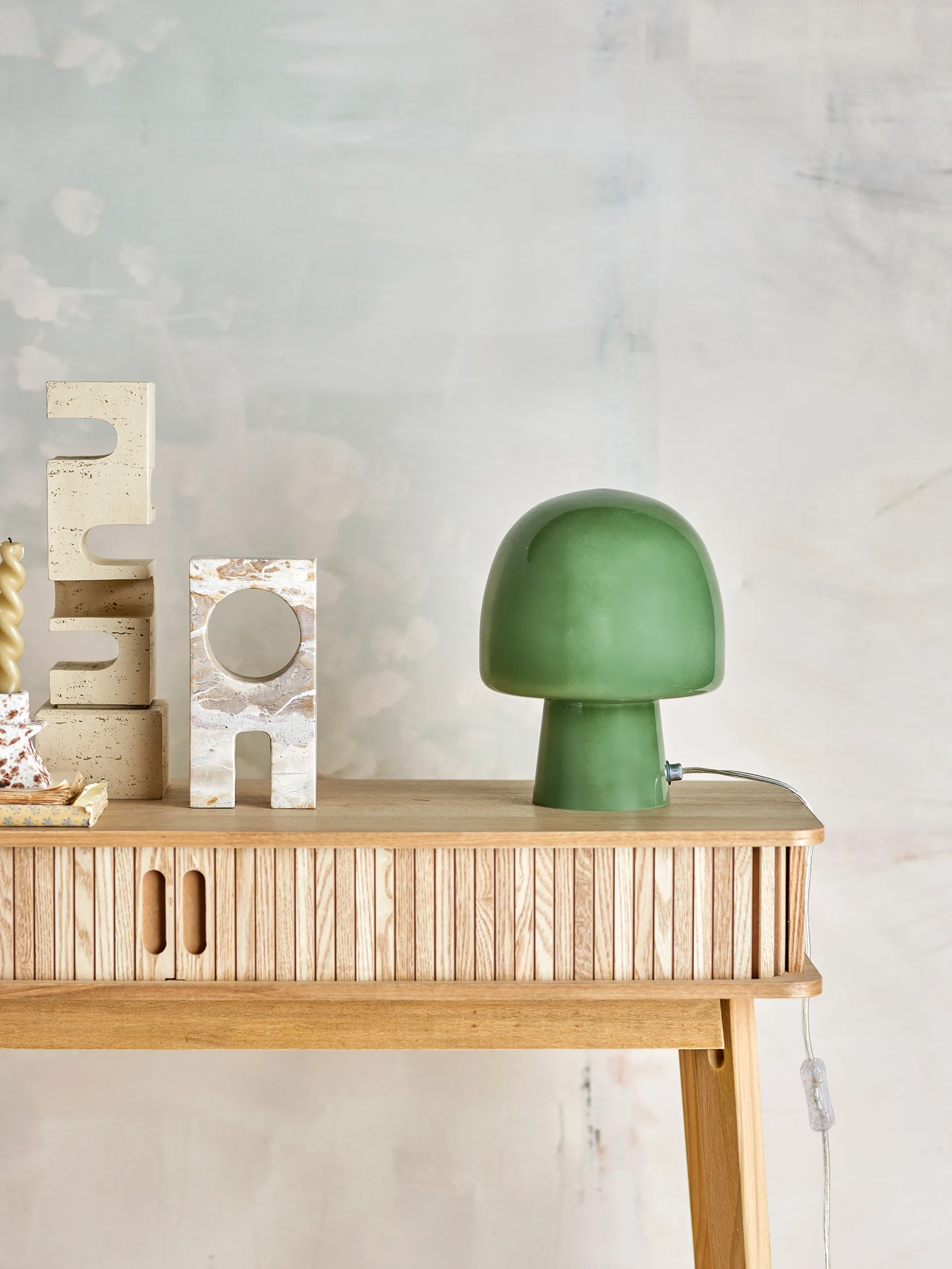 Lampada da tavolo Paddy Ø20x26,5 cm, Verde Bloomingville