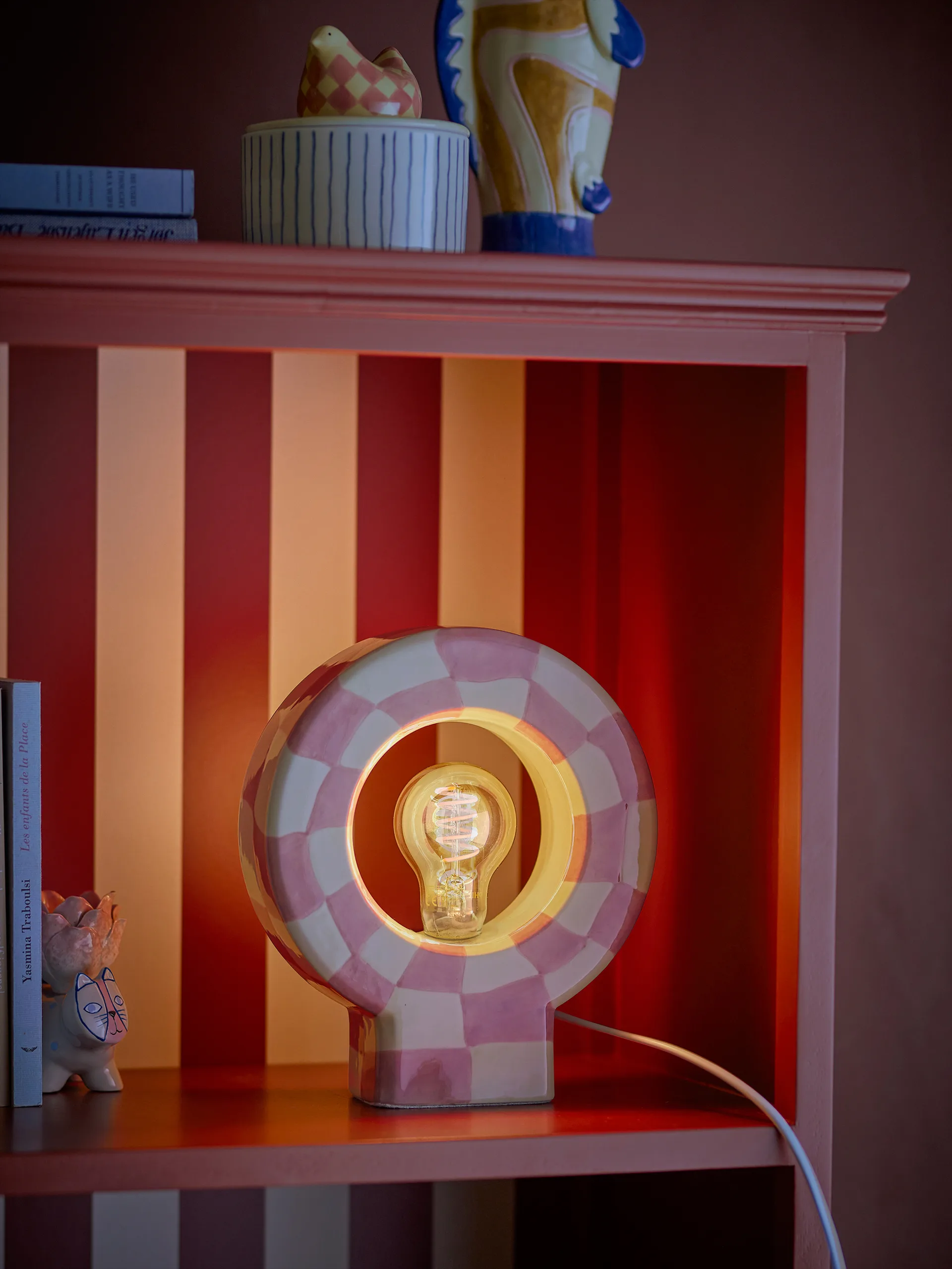 Lampada da tavolo Vialini 20,5x23,5 cm, Rosa Bloomingville