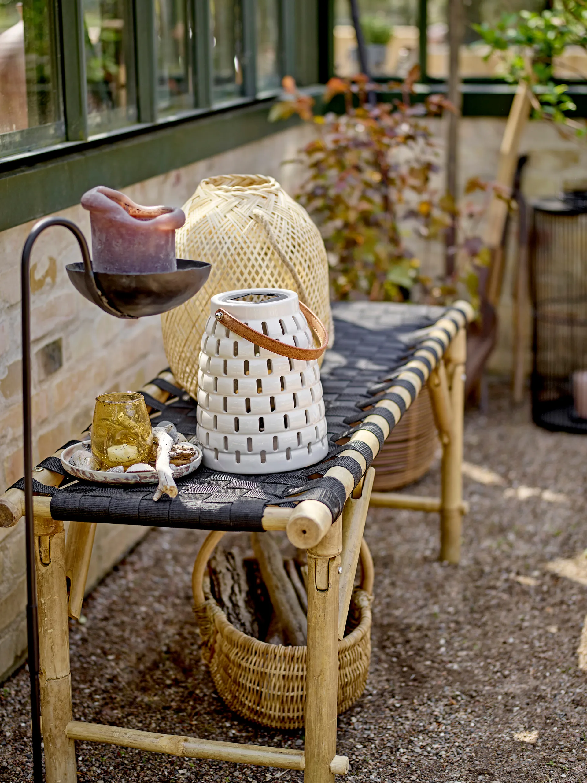 Lanterna a pannelli solari Trellis 20,5 cm, Colore naturale Bloomingville