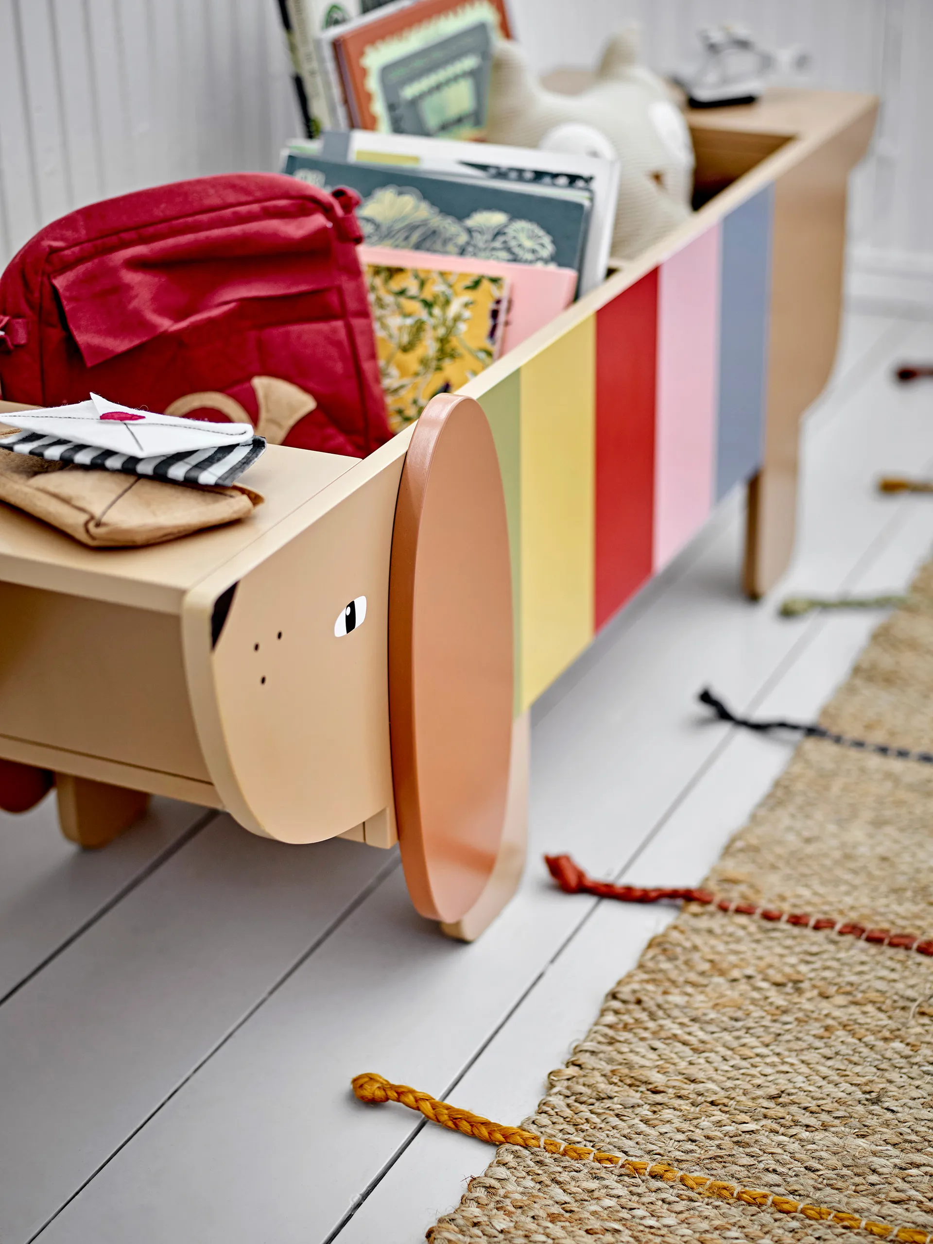 Leggio Charlie bokställ, Brown-multi Bloomingville