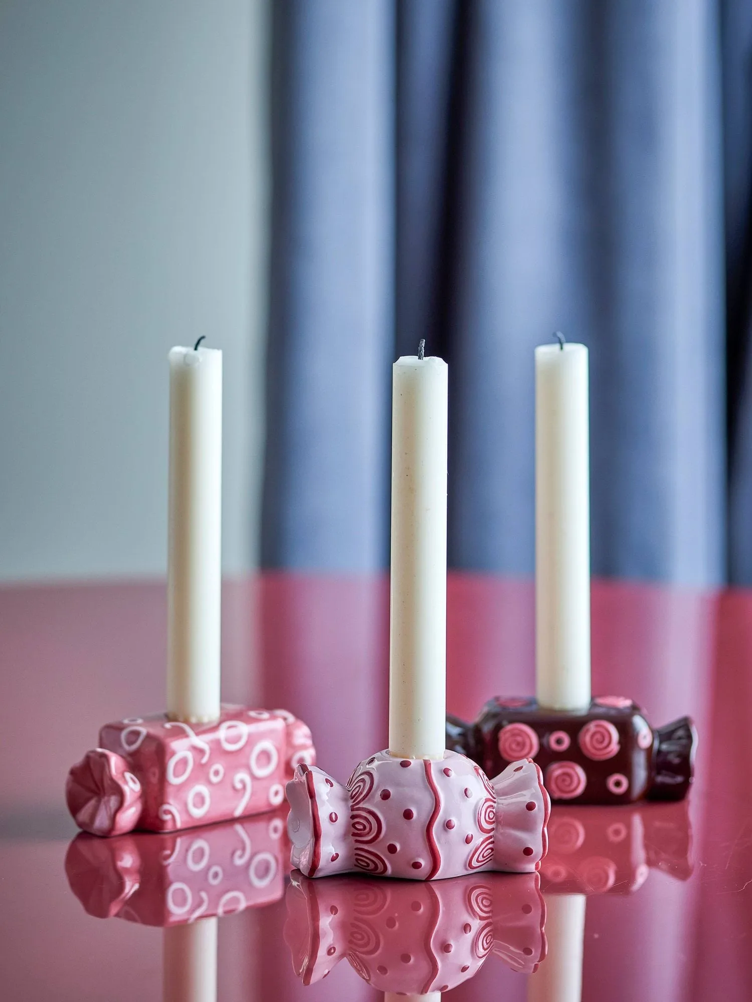 Maiano candeliere, Rose, 3 pezzi, 12 cm Bloomingville