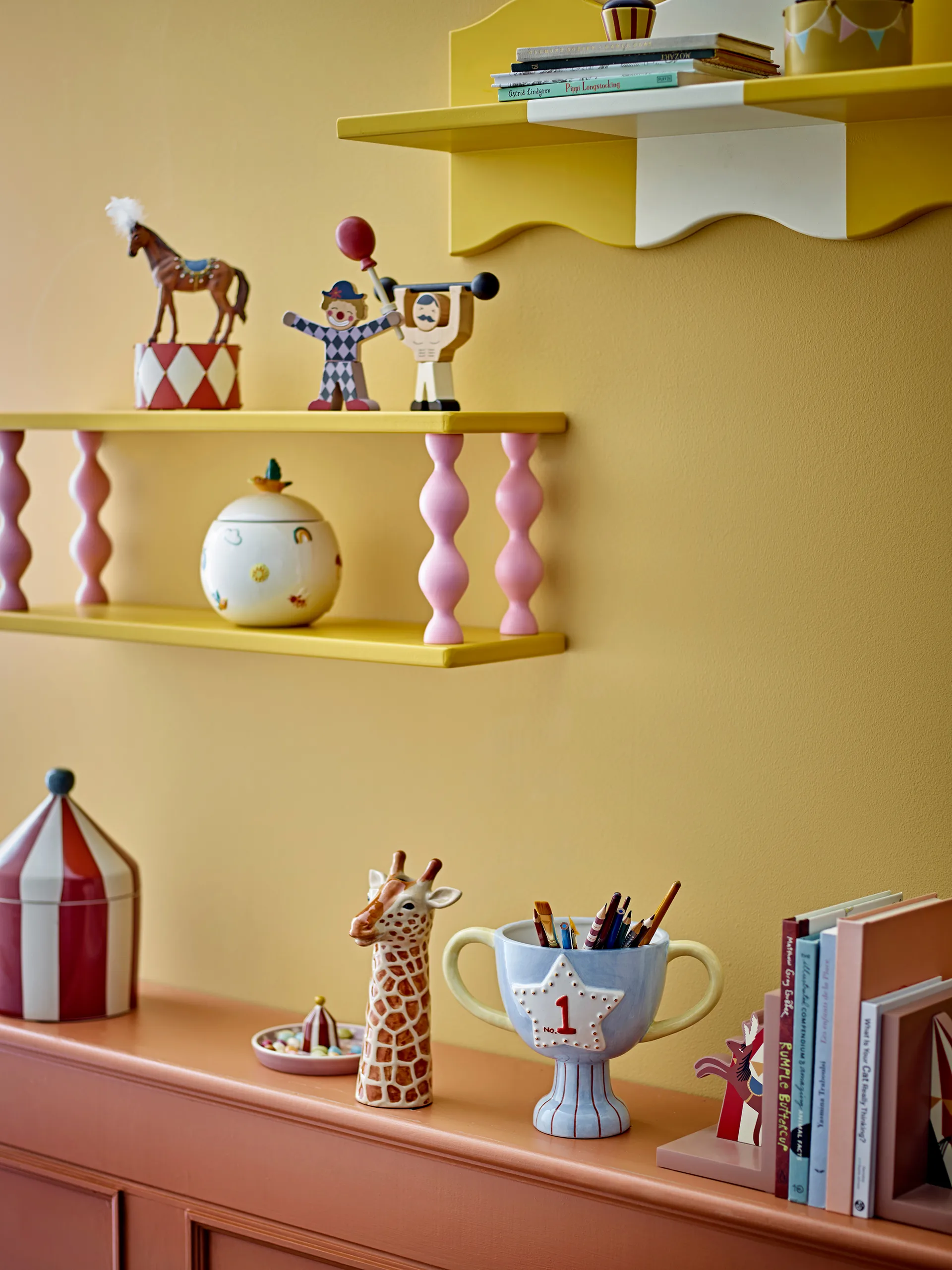 Mensola Bibiola 60x21,5 cm, Giallo Bloomingville