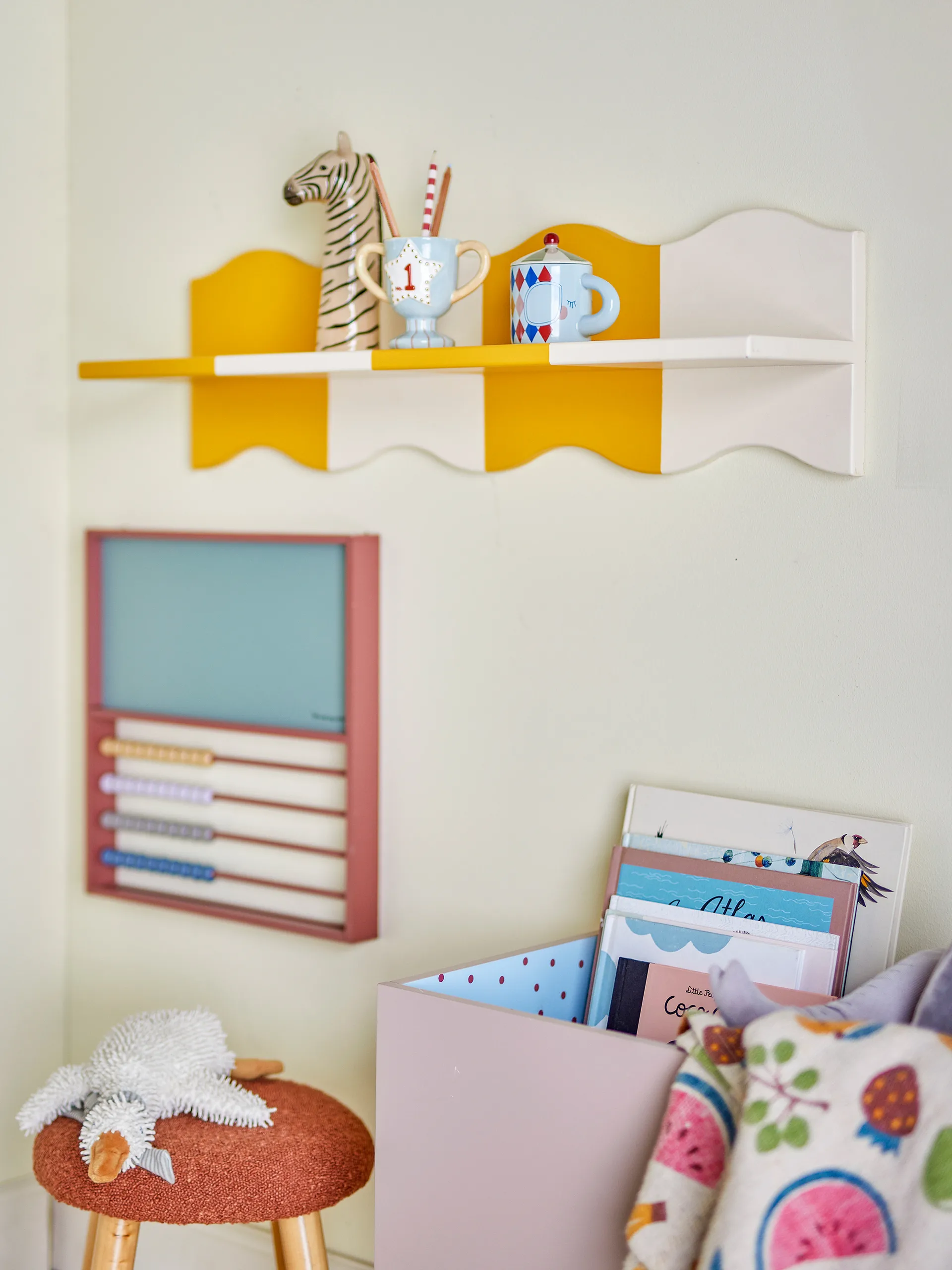 Mensola Bubbi 80x22,5 cm, Giallo Bloomingville