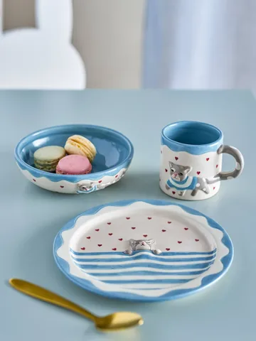 Mille servizio da tavola - Gatti, 3 pezzi - Bloomingville
