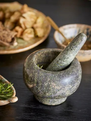 Mortaio con pestello Arazo Ø12,5 cm - Verde - Bloomingville