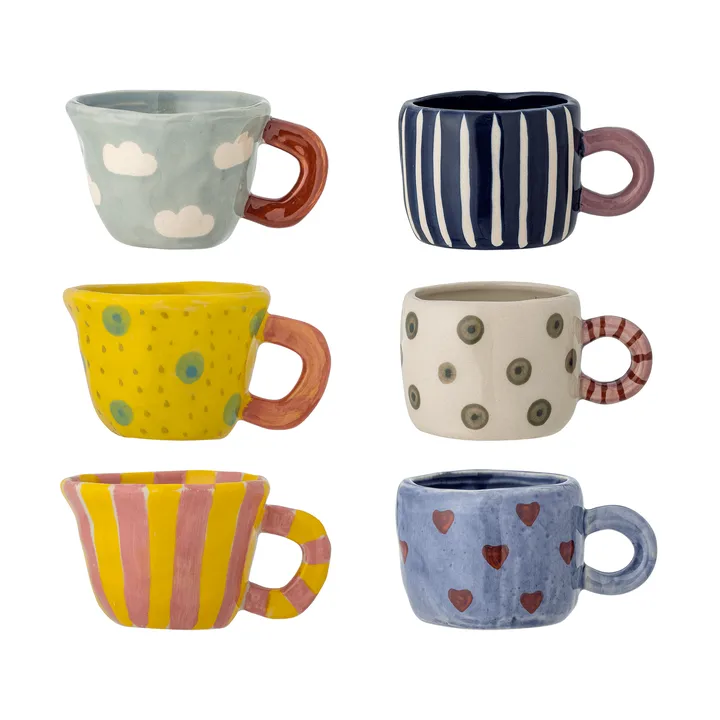 Nini tazza - Multi, 6 pezzi - Bloomingville