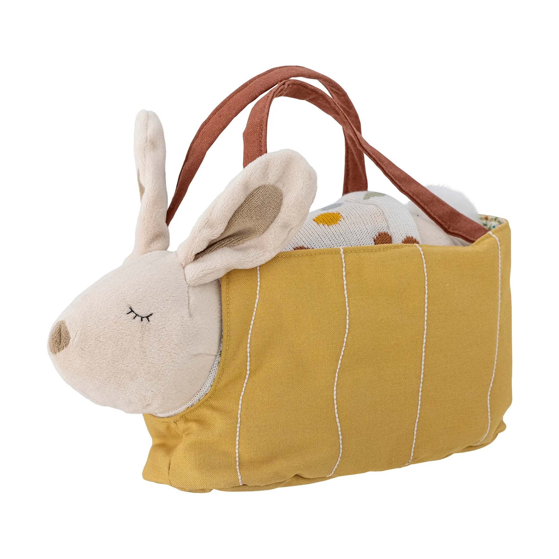 Peluche Villja 2 pezzi, White-yellow bunny Bloomingville
