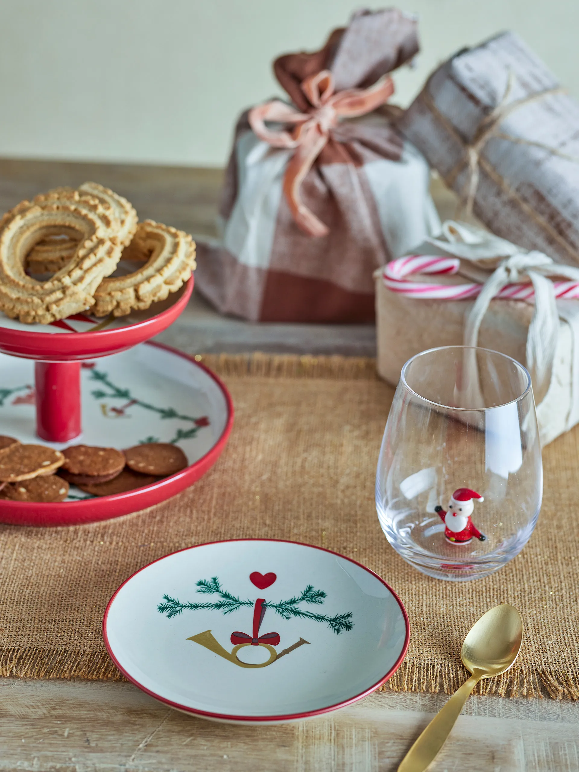 Piatti di Natale Yule Ø16 cm confezione da 2, Bianco Bloomingville