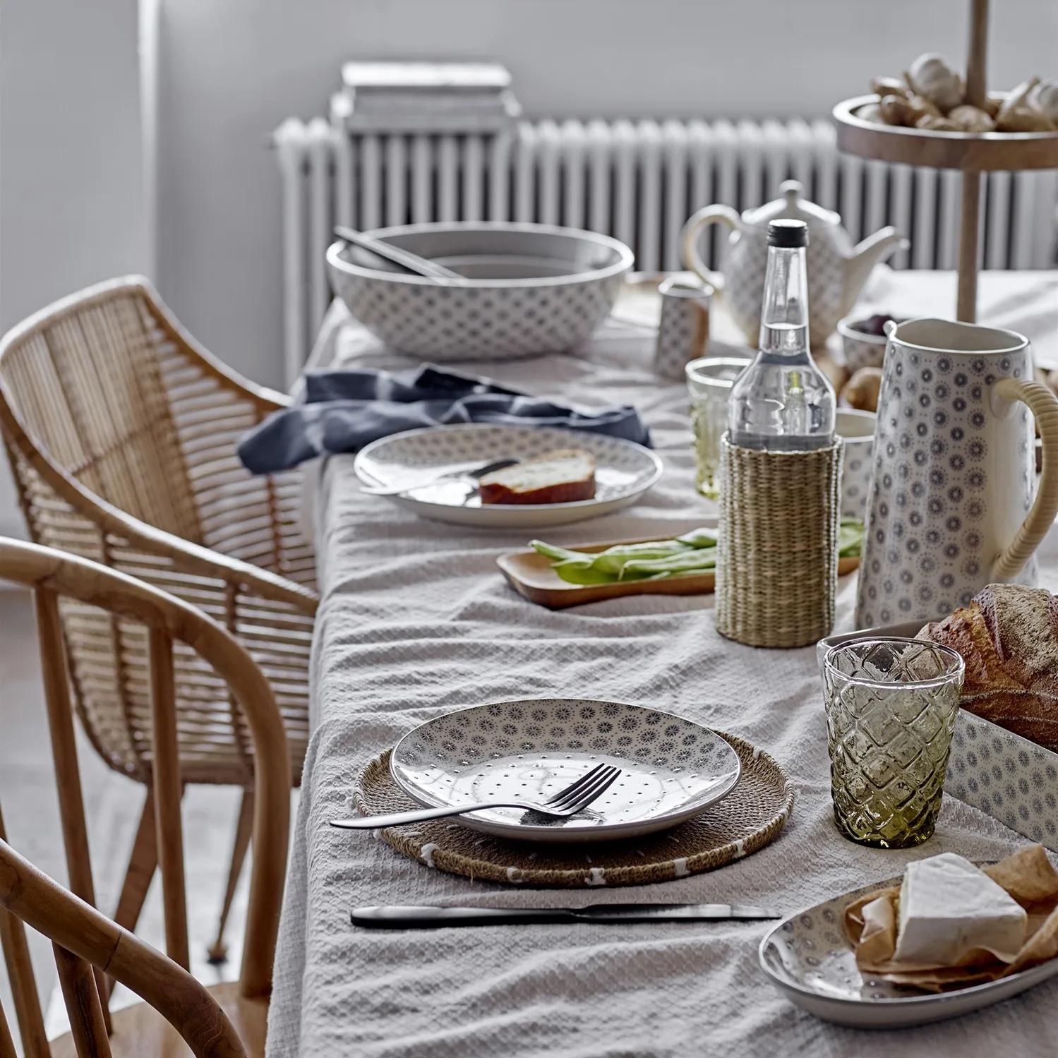 Piattino da portata Elsa 24x36 cm, grigio Bloomingville