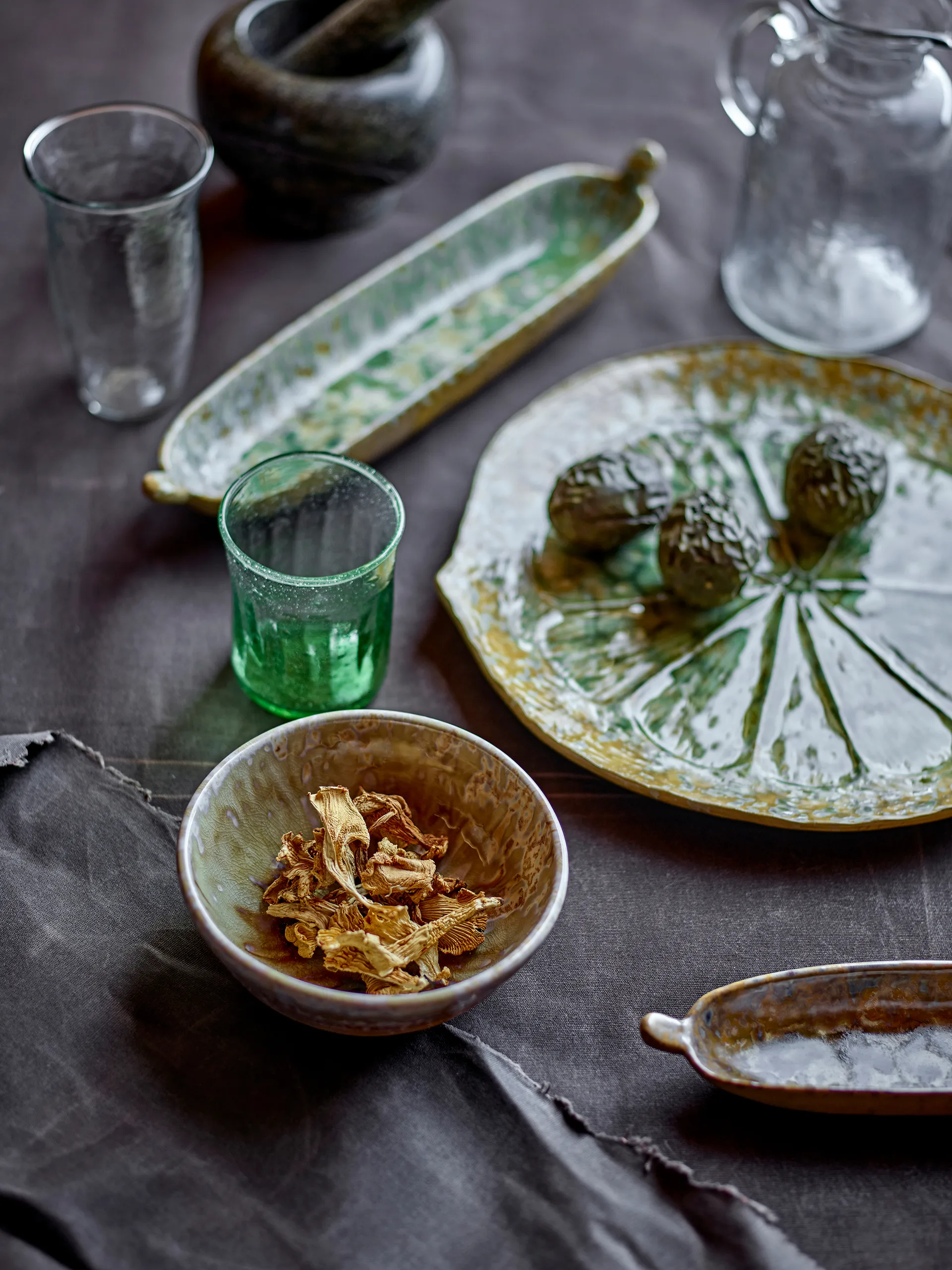 Piatto da portata Milani Ø30 cm, Verde Bloomingville