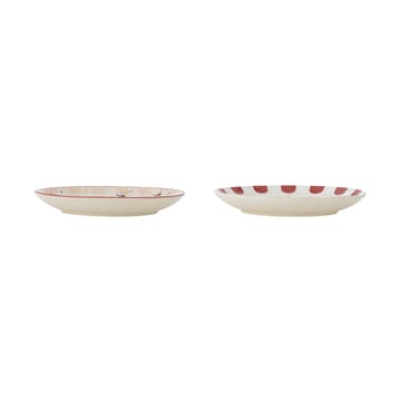 Piatto Merry-go-round Ø16 cm 2 pezzi - Beige-rosso - Bloomingville
