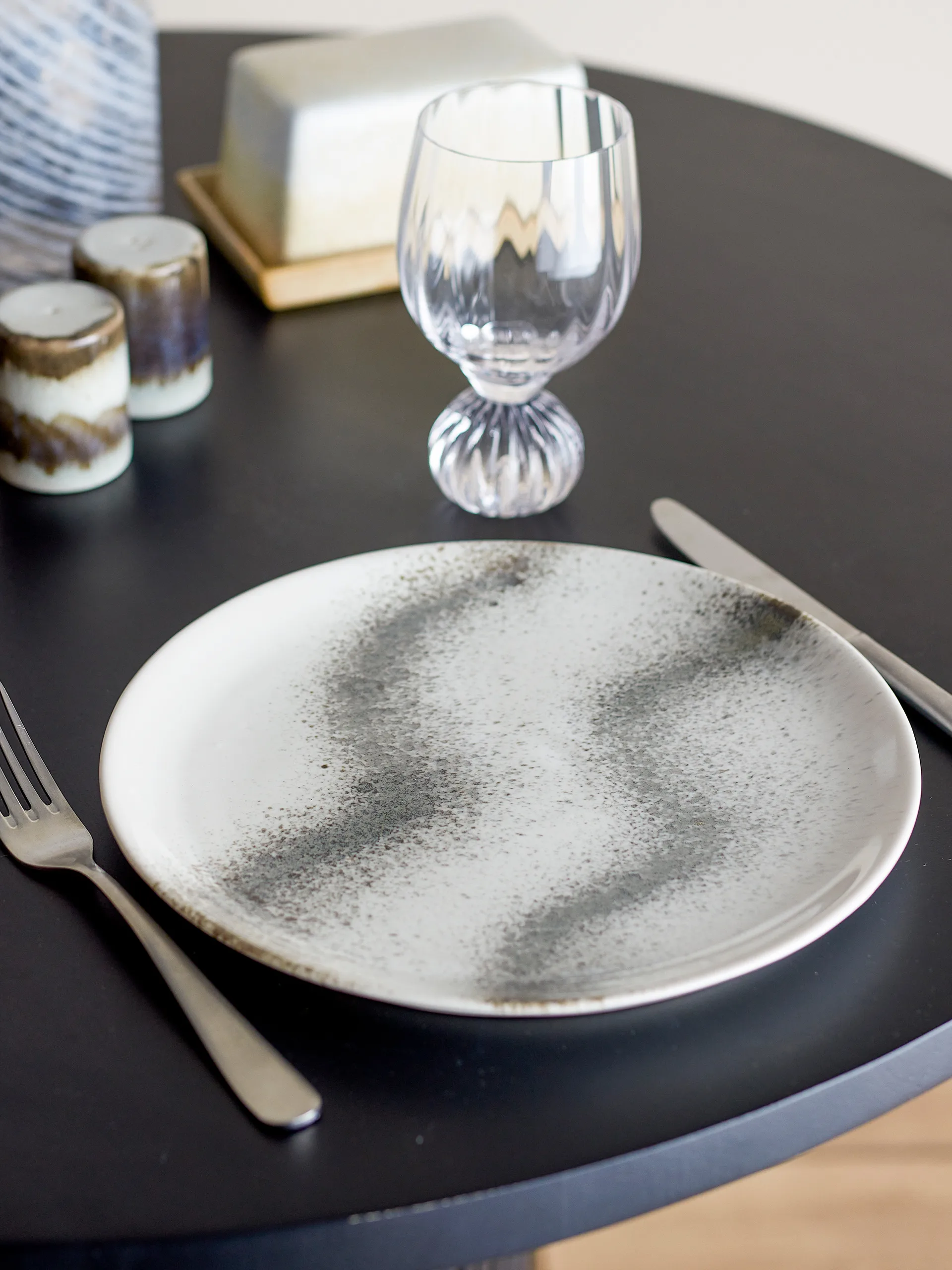 Piatto Paula Ø26,5 cm, Grigio Bloomingville