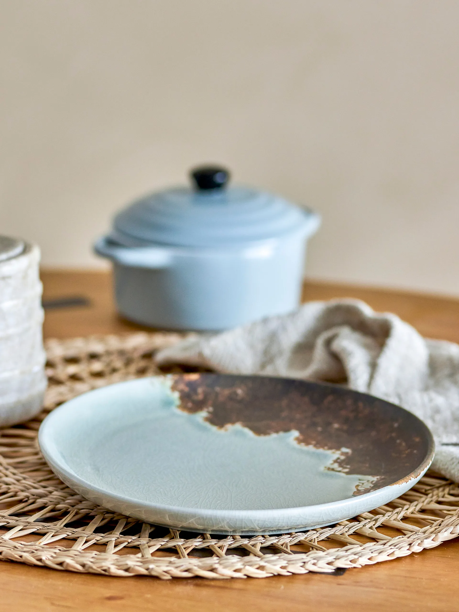 Piatto piccolo Paula Ø20 cm, Grey-brown Bloomingville