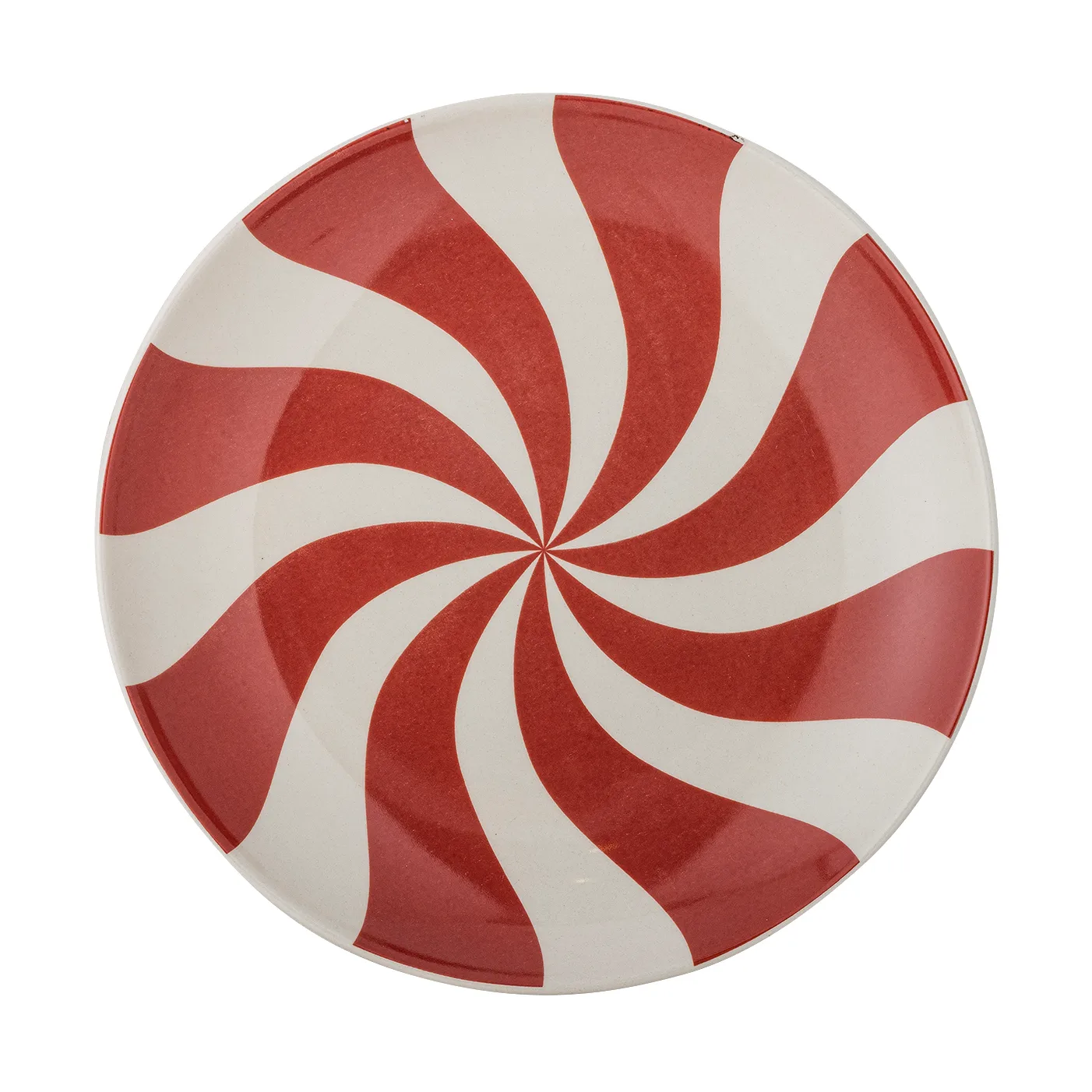 Piatto Yule Ø23 cm, Natur-rosso Bloomingville