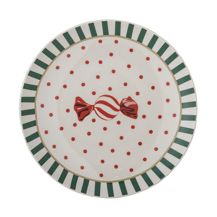 Piatto Yule Ø28 cm - Naturale-rosso - Bloomingville