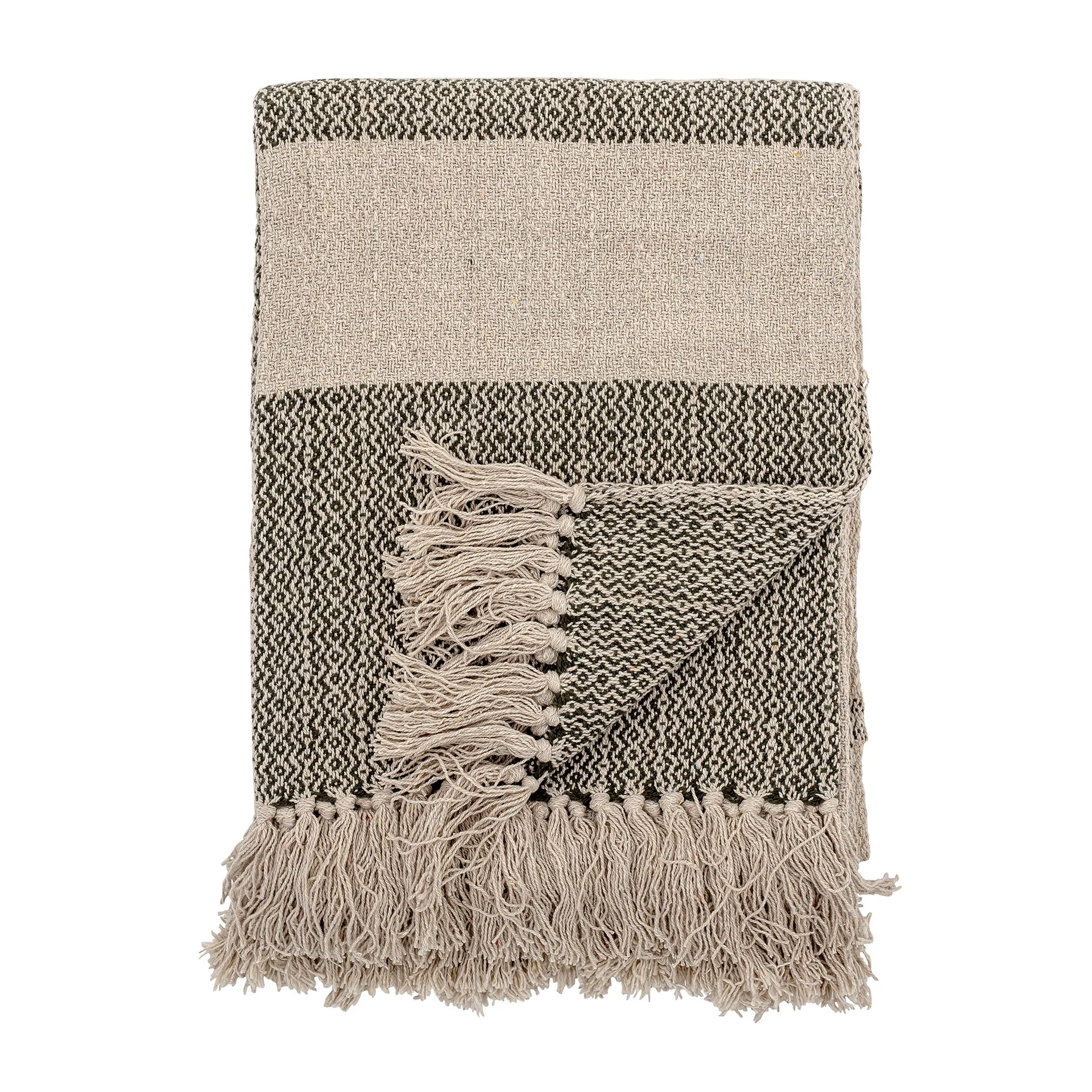 Plaid a righe Bloomingville 130x160 cm, verde Bloomingville