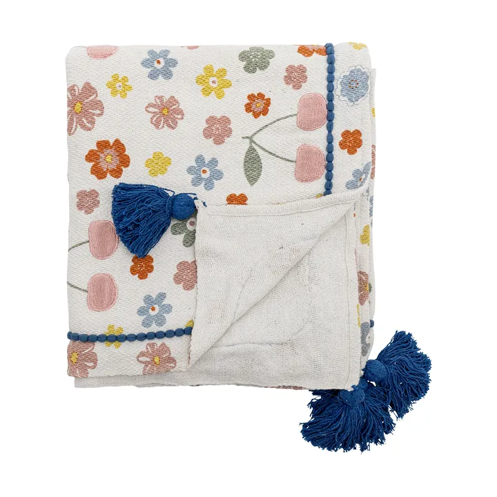 Plaid Cherry cotone 160x130 cm - Rosa - Bloomingville