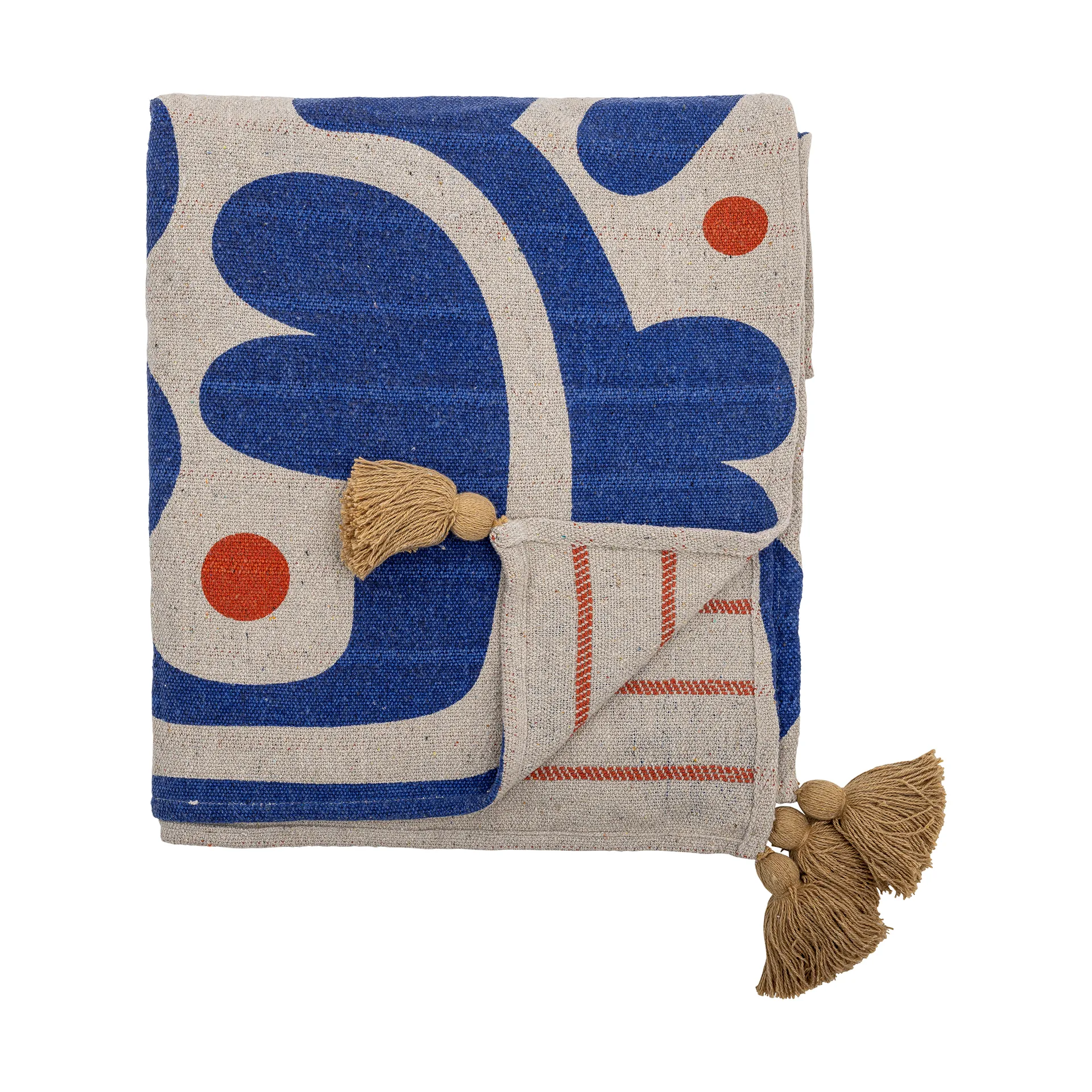 Plaid Eviaya 130x160 cm, Blu Bloomingville