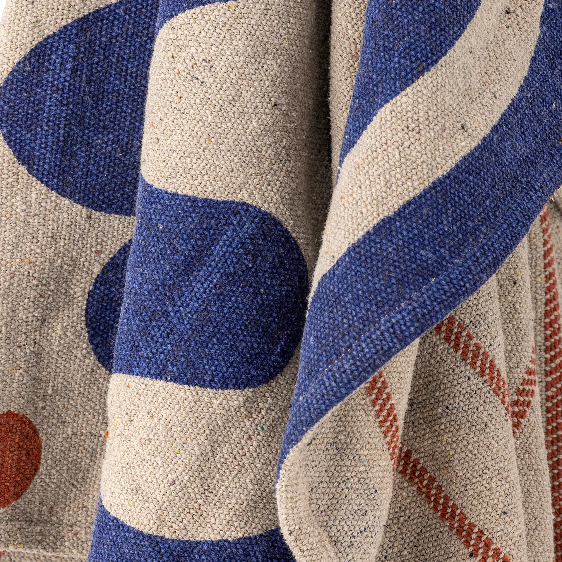 Plaid Eviaya 130x160 cm, Blu Bloomingville