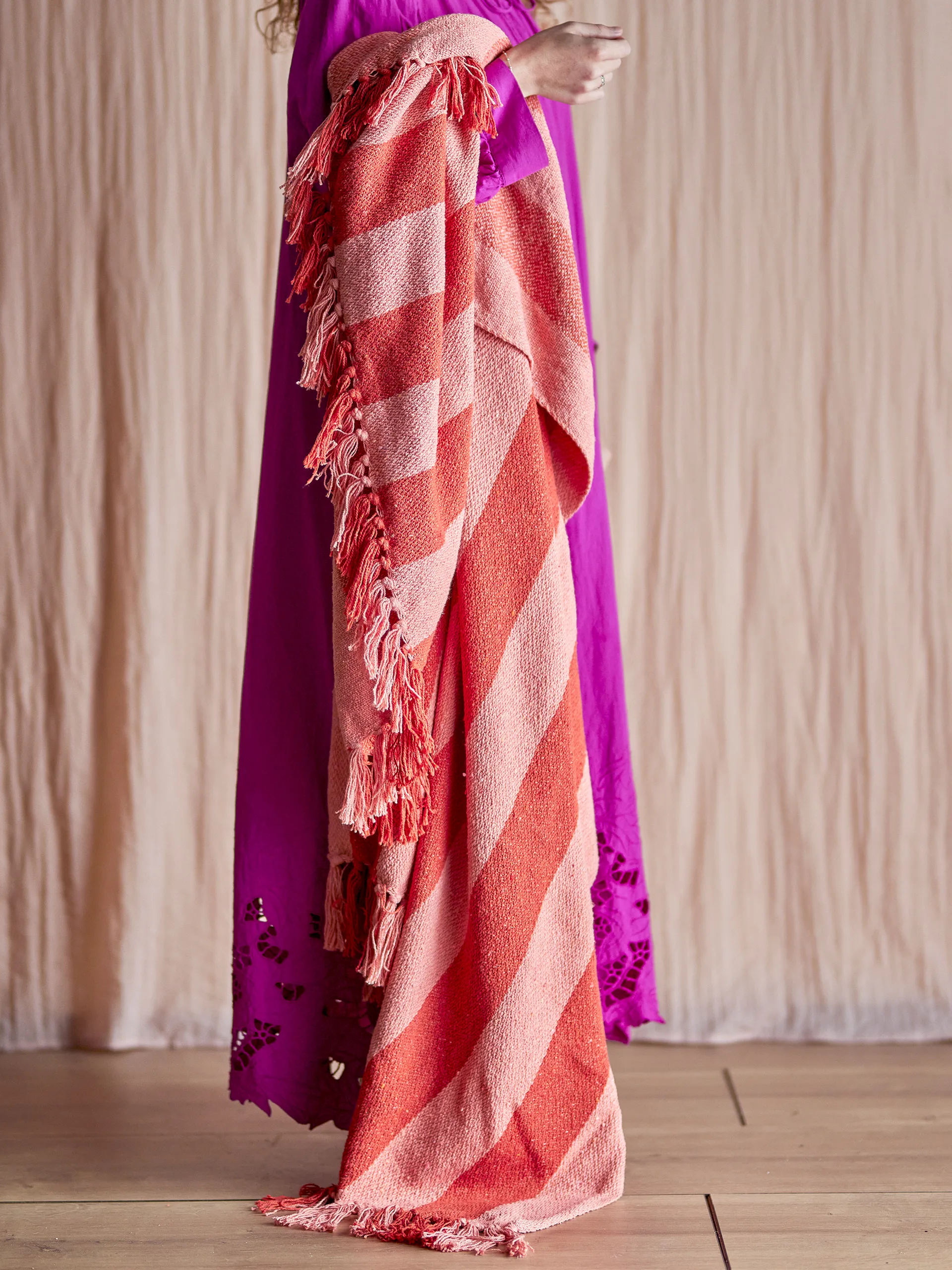 Plaid Frello 130x160 cm, Arancio Bloomingville