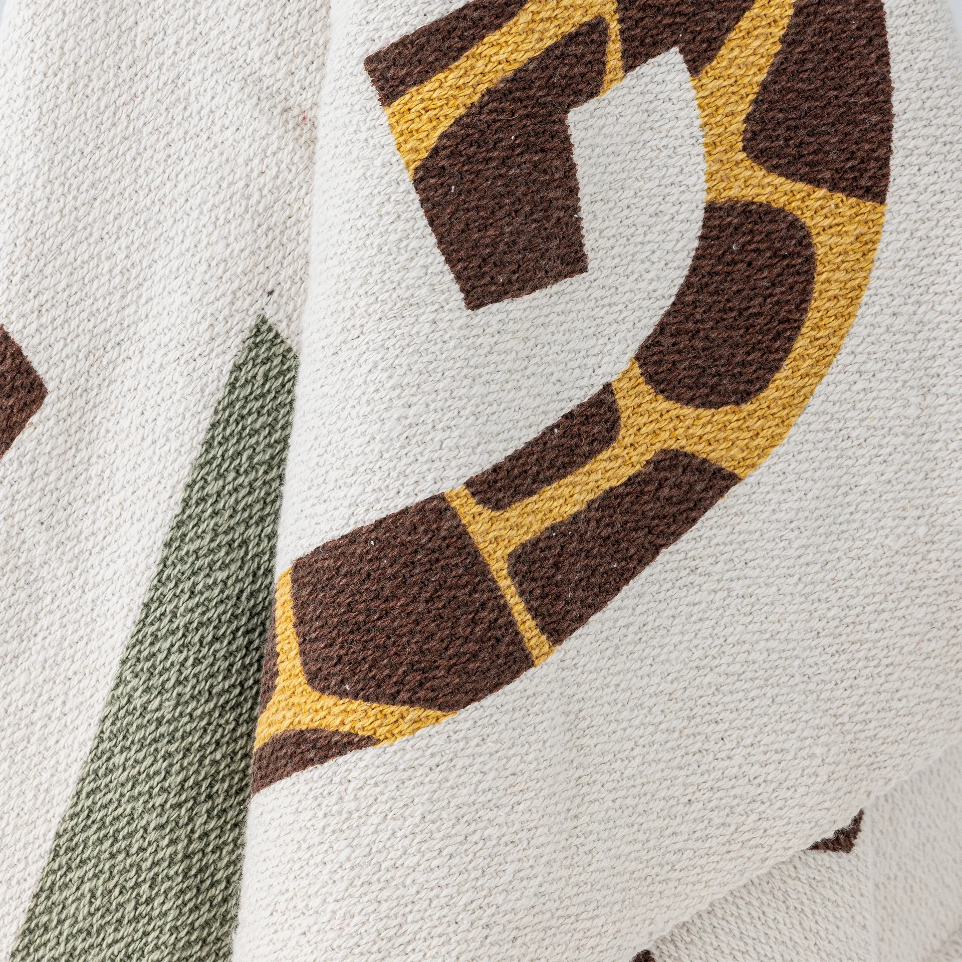 Plaid Memmo cotone 160x130 cm, Natur Bloomingville