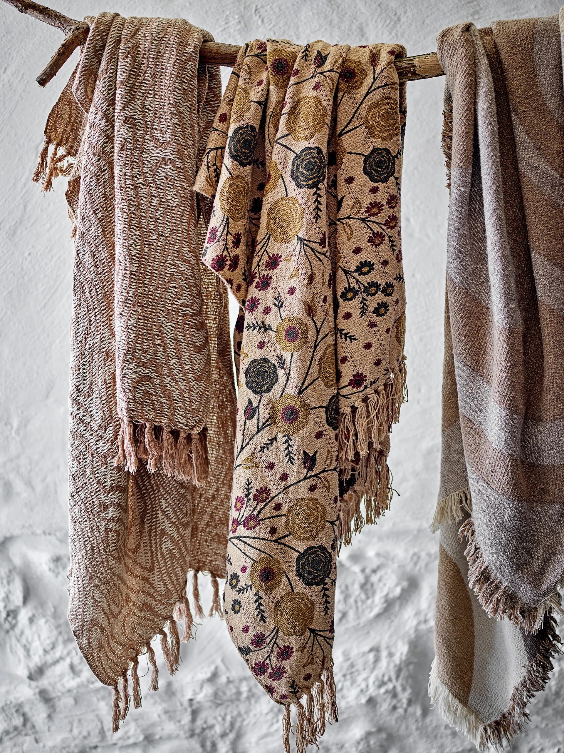 Plaid Salobre cotone 160x130 cm, Marrone Bloomingville