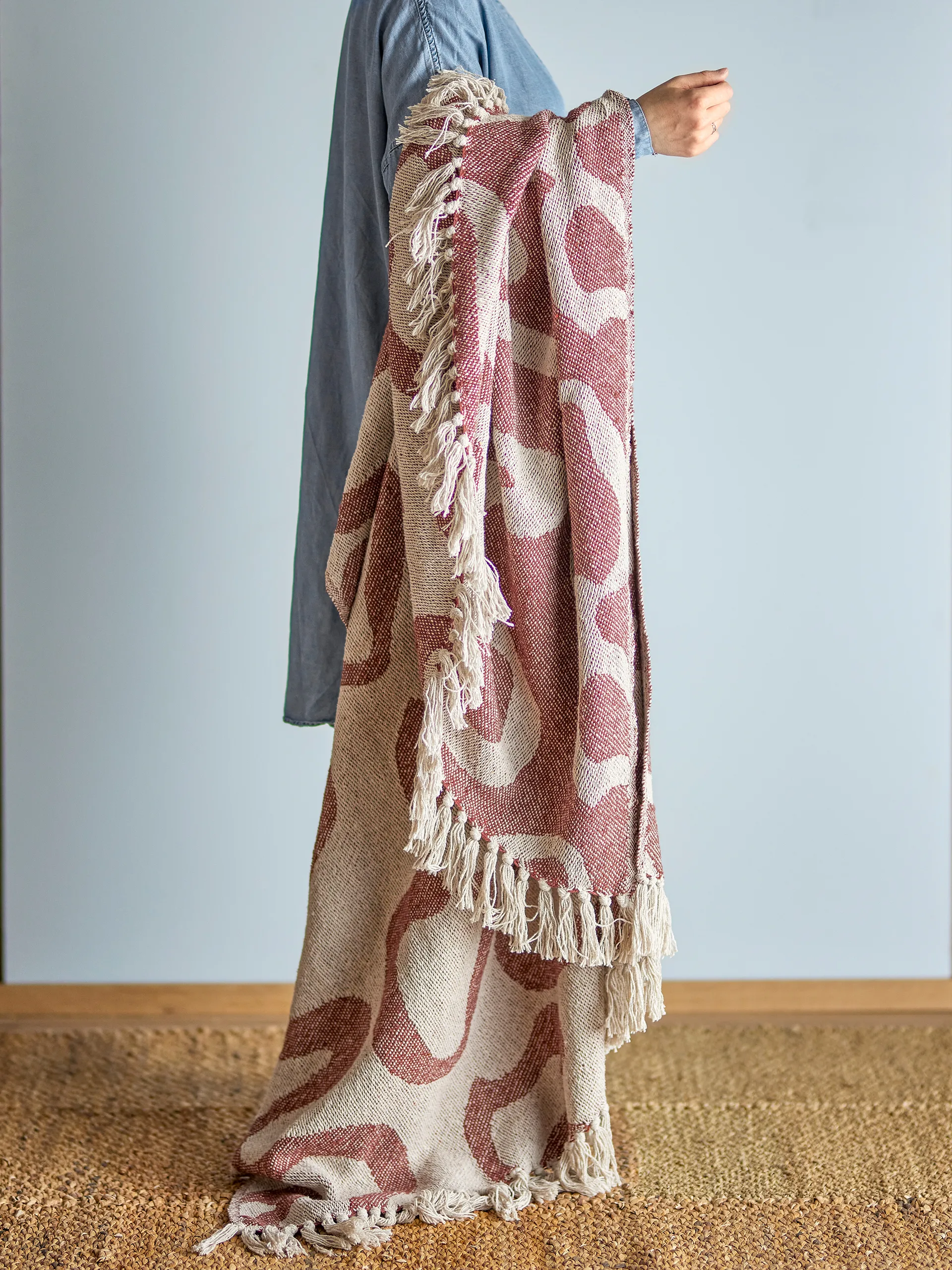 Plaid Salobre cotone 160x130 cm, Marrone Bloomingville