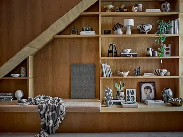 Plaid Salobre cotone 160x130 cm - Nero - Bloomingville