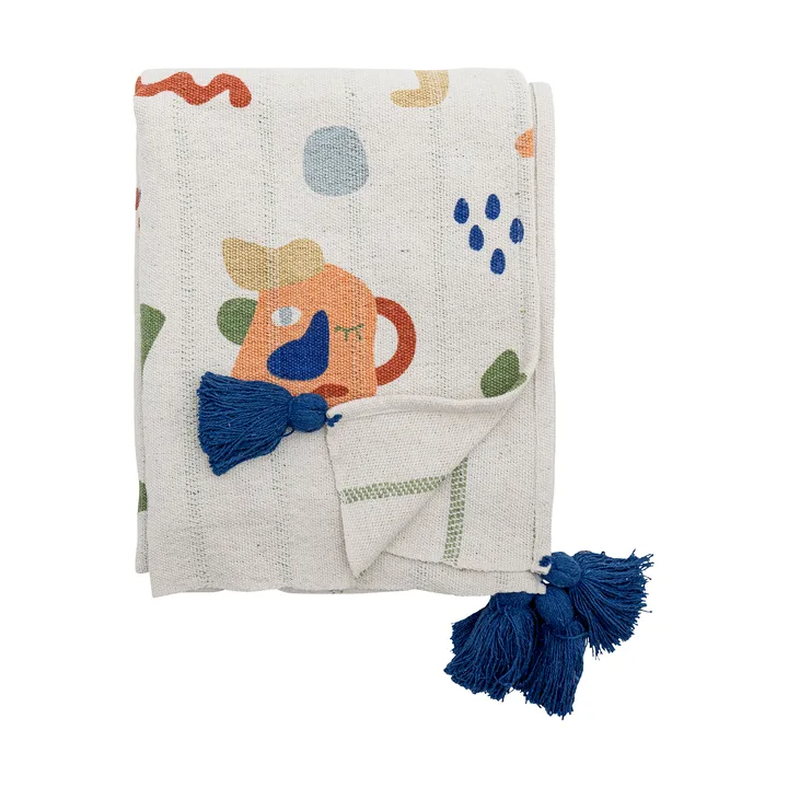 Plaid Sylvie cotone 160x130 cm - Natur - Bloomingville